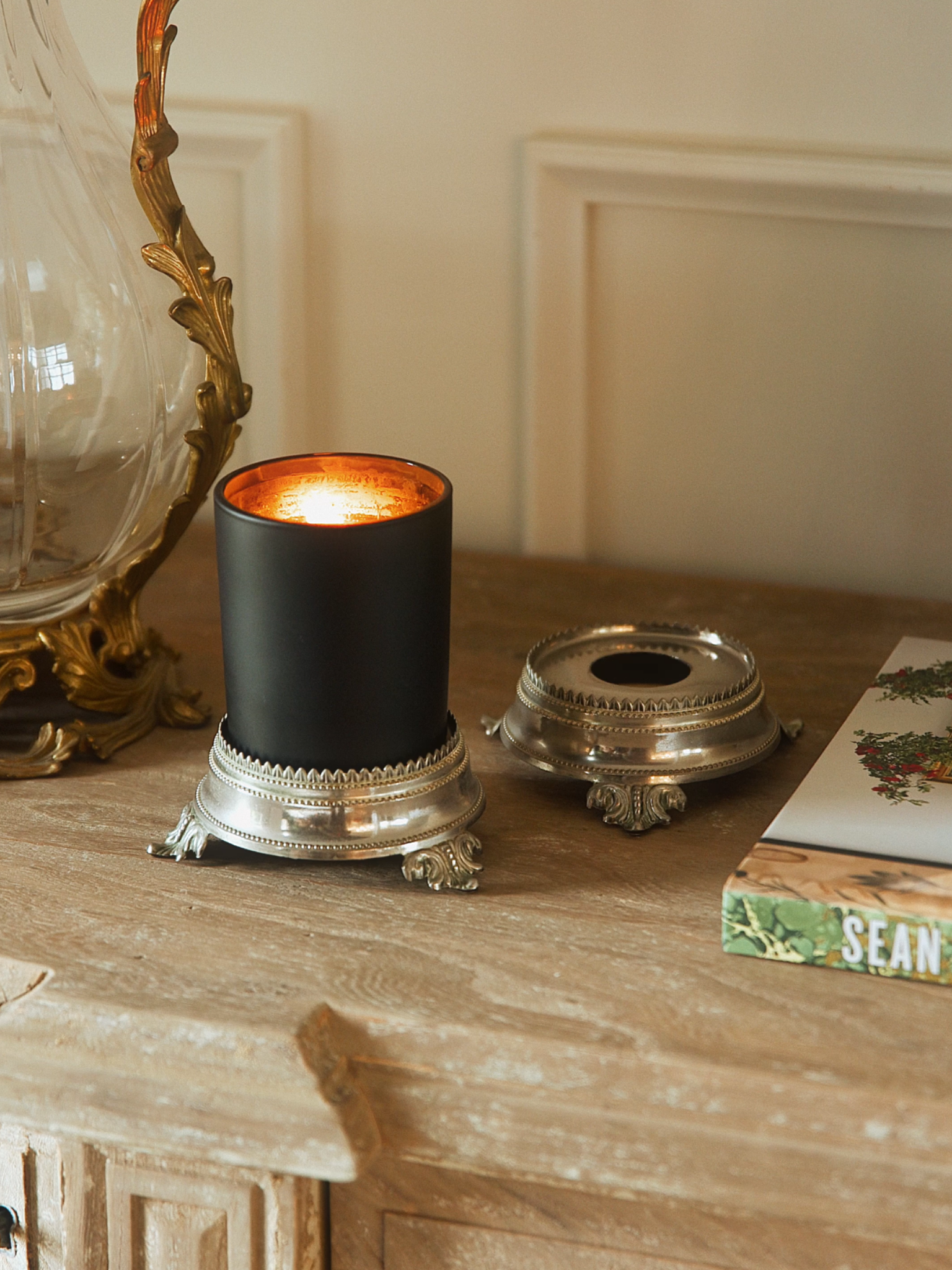 Silver Plated French Wine or Candle Coasters