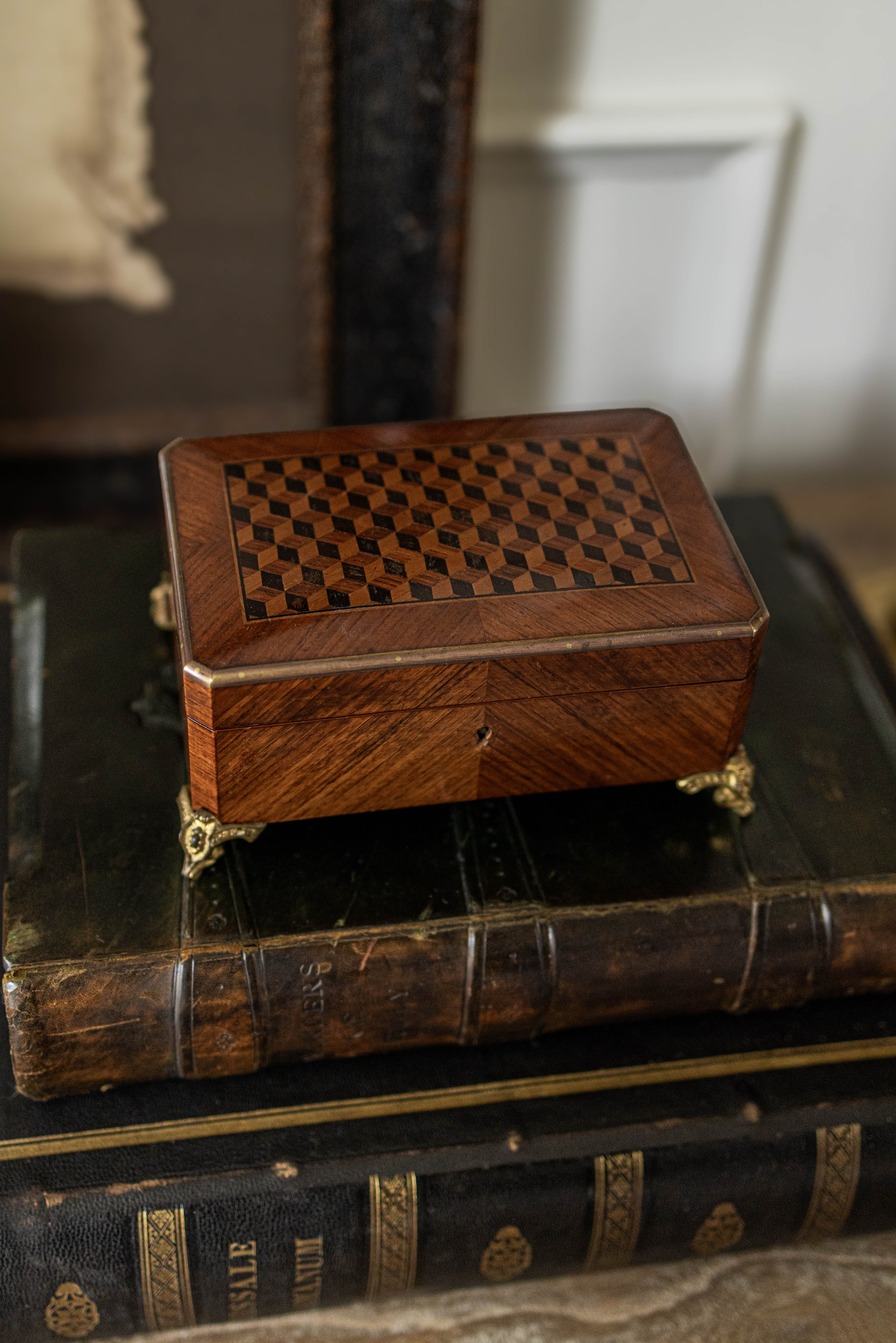 Napoleon III Mahogony Jewlery Casket