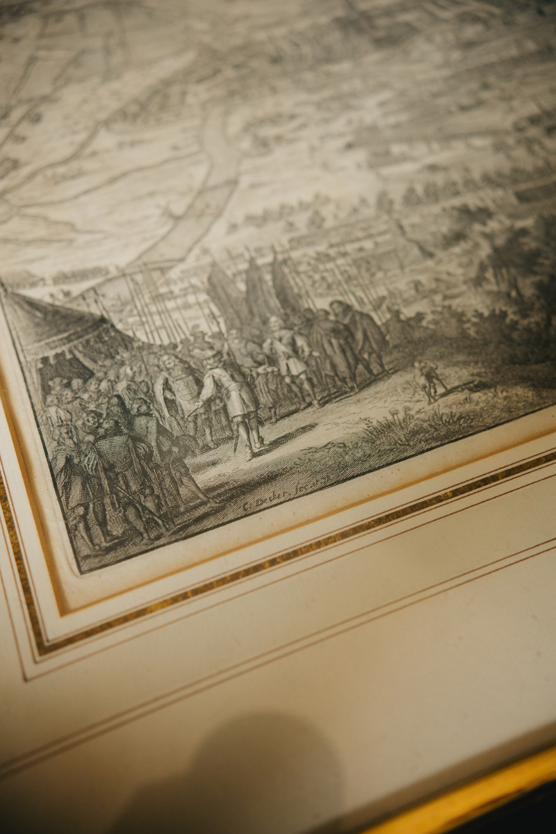 Early French Topographical Engraving of Belle-Marde, Engraved by C. Decker After Dumont, Circa 1680–1720
