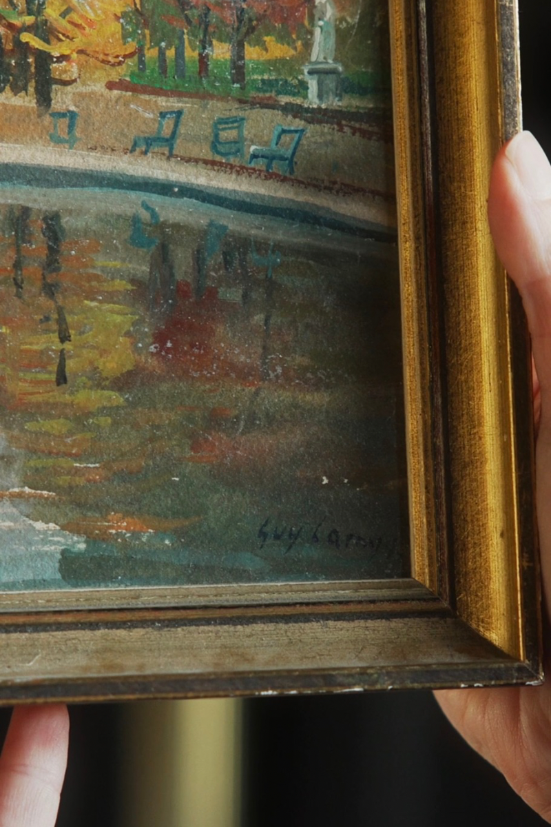 French Impressionist Painting Depicting A Scene of Paris I Gilt Frame