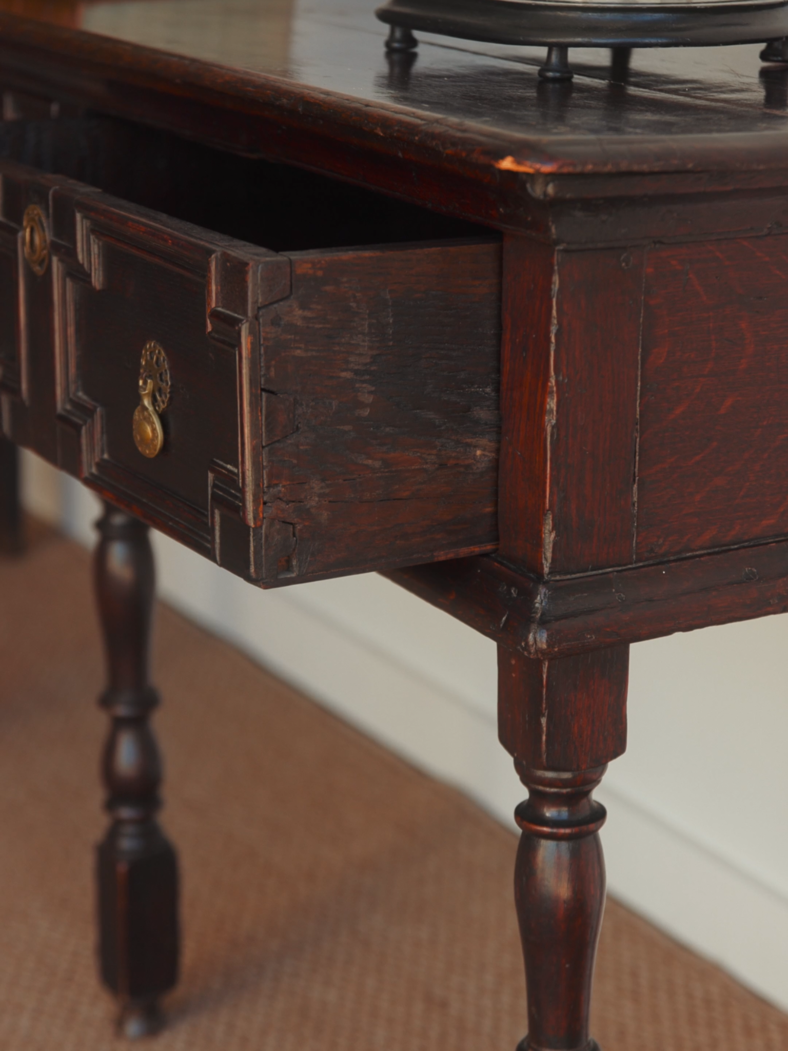English 19th-Century Jacobean Revival Oak Console Table