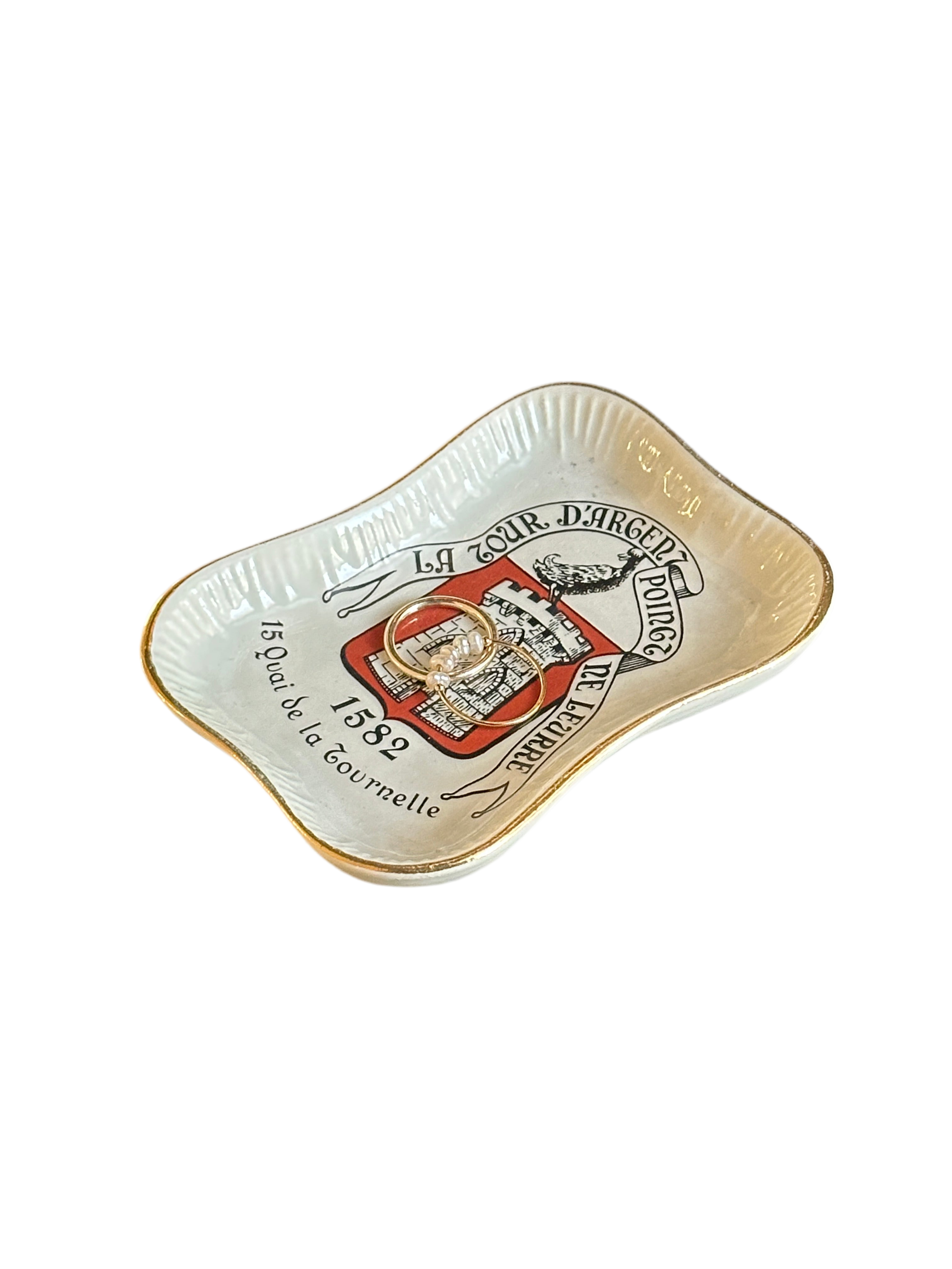 La Tour d'Argent Paris Porcelain Souvenier Dish