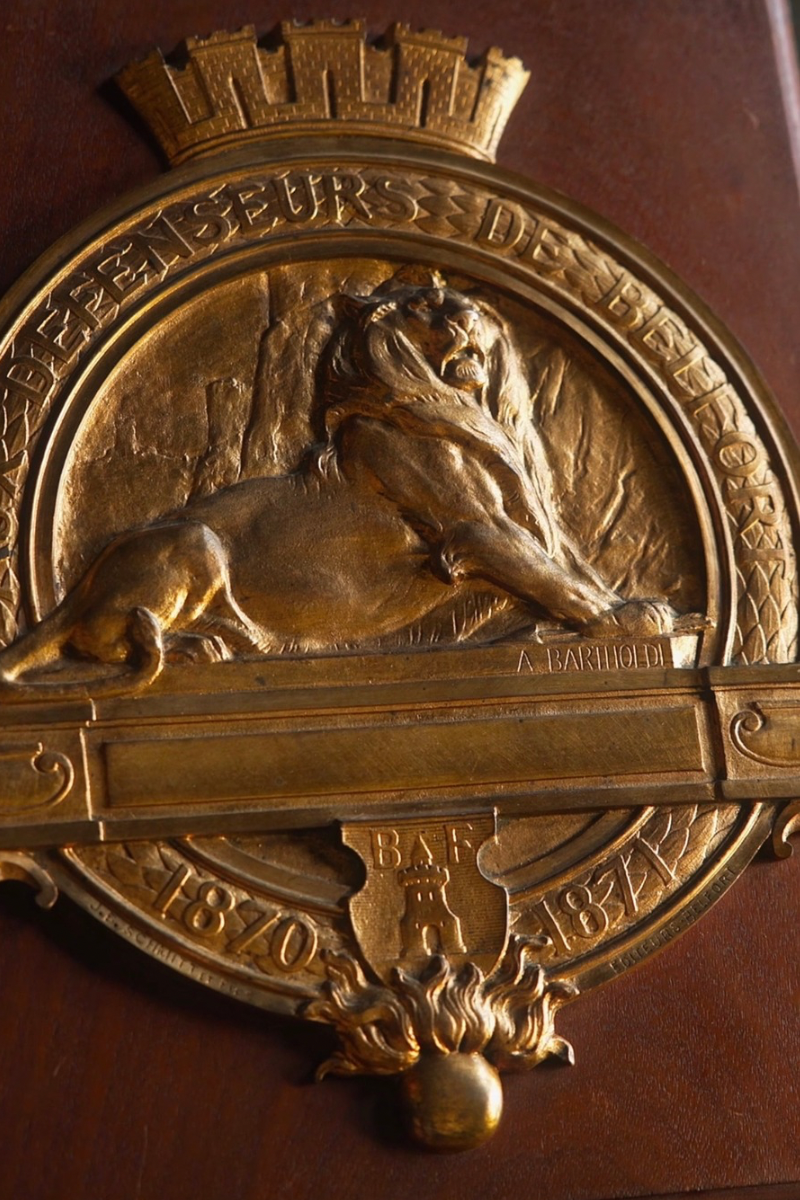 Auguste Bartholdi “Aux Défenseurs de Belfort” Bronze Commemorative Plaque