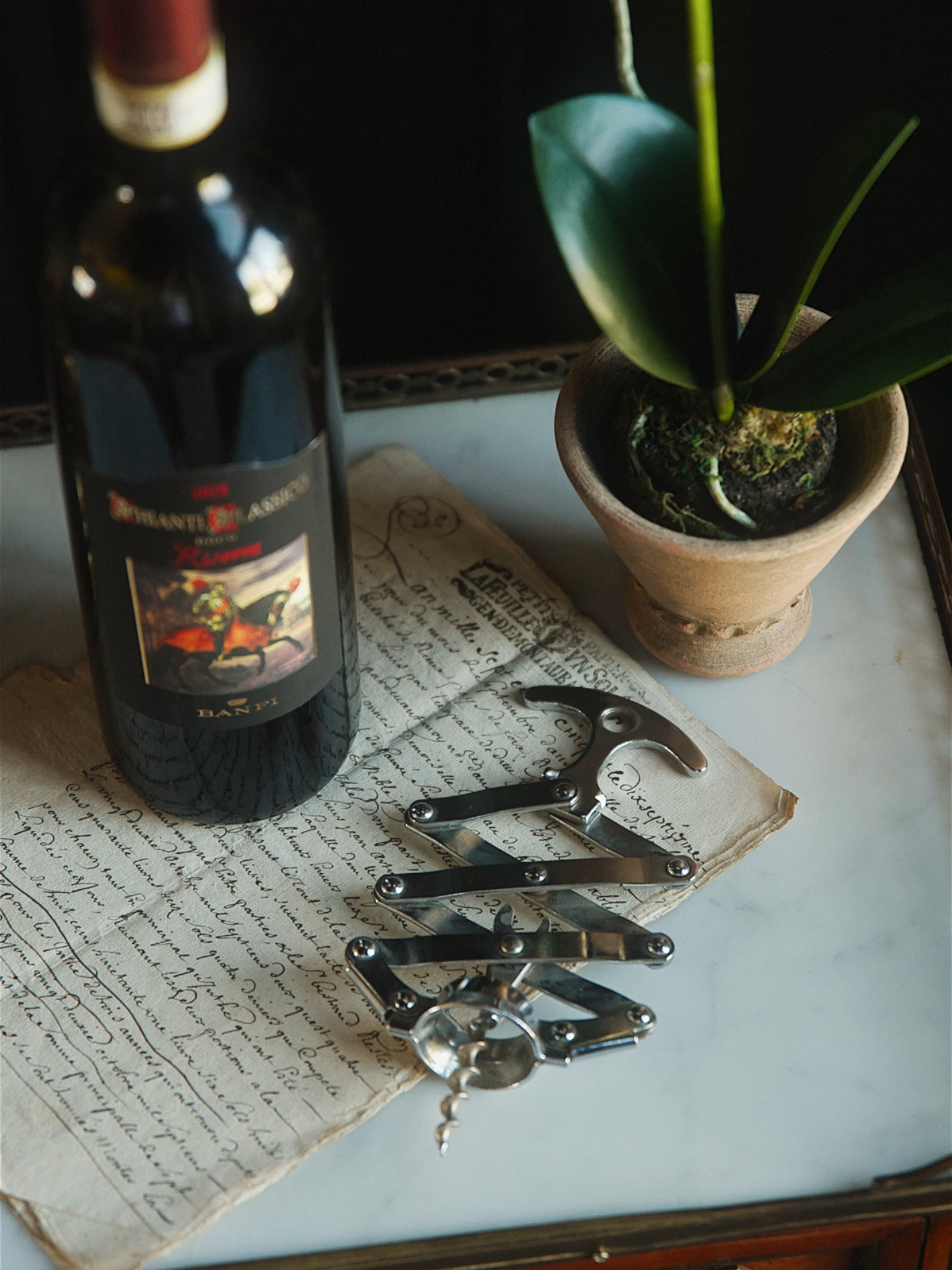 Antique French Accordion Corkscrew