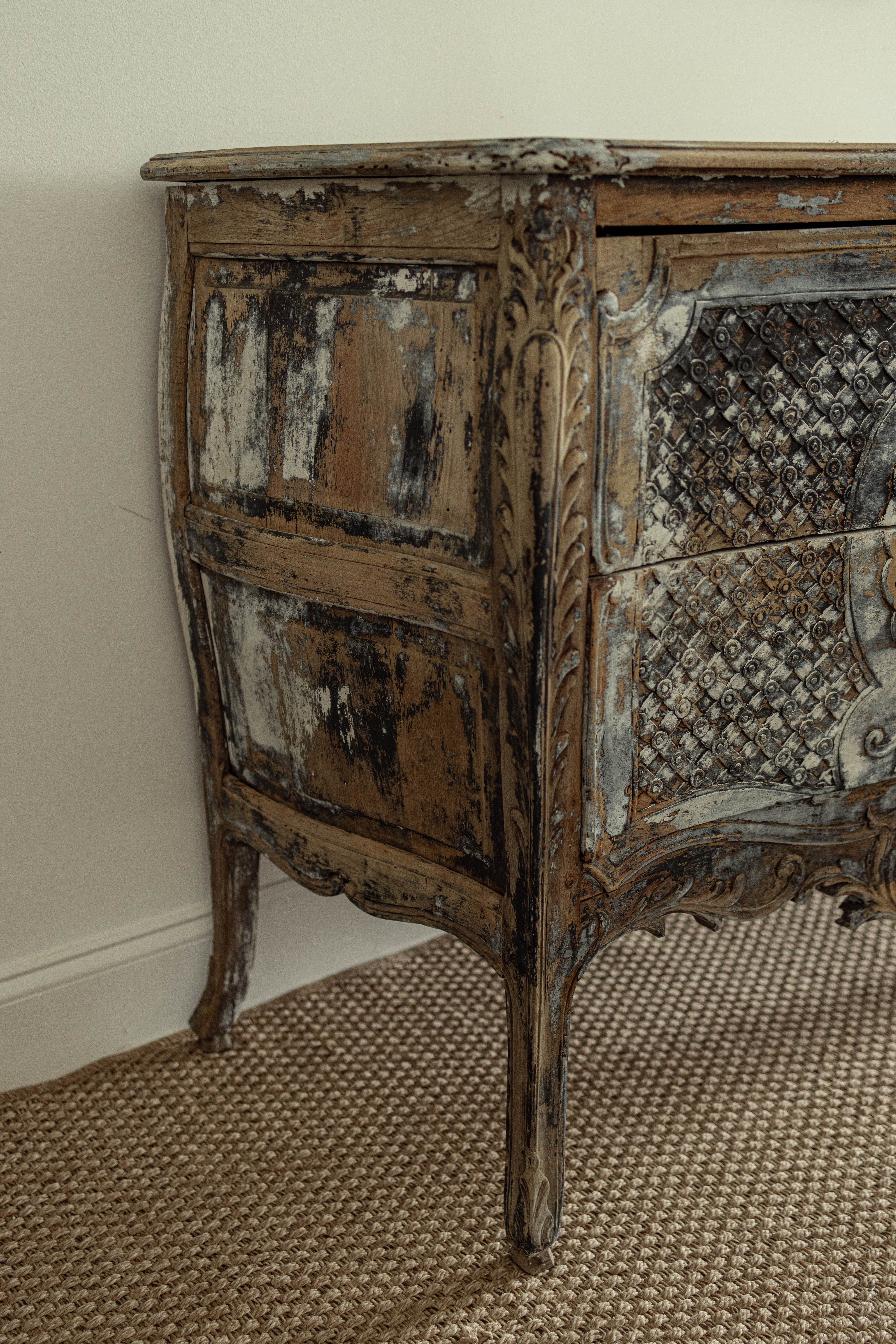 18th-Century Italian Rococo Commode with Original Painted Finish