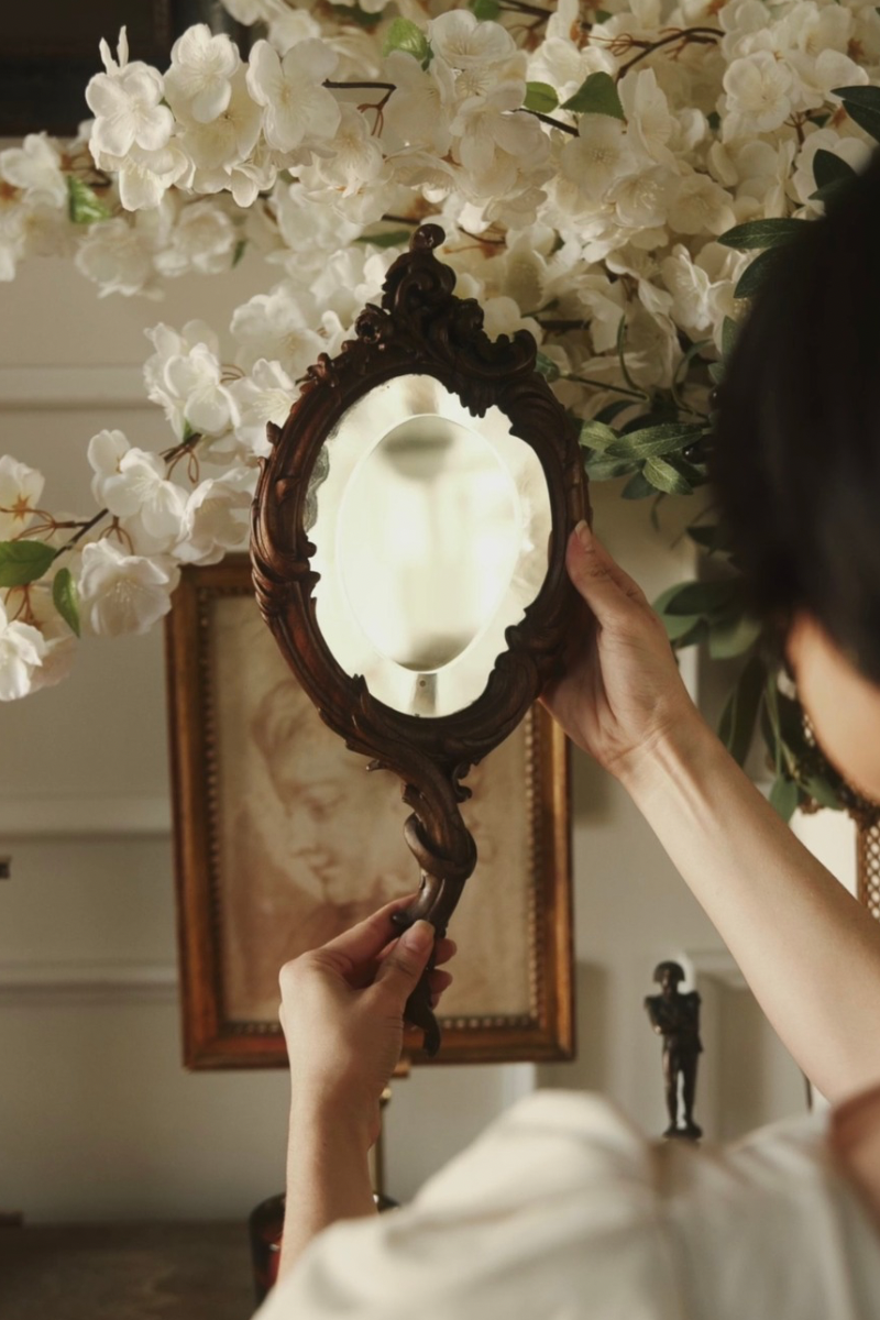 19th Century Black Forrest Vanity Mirror