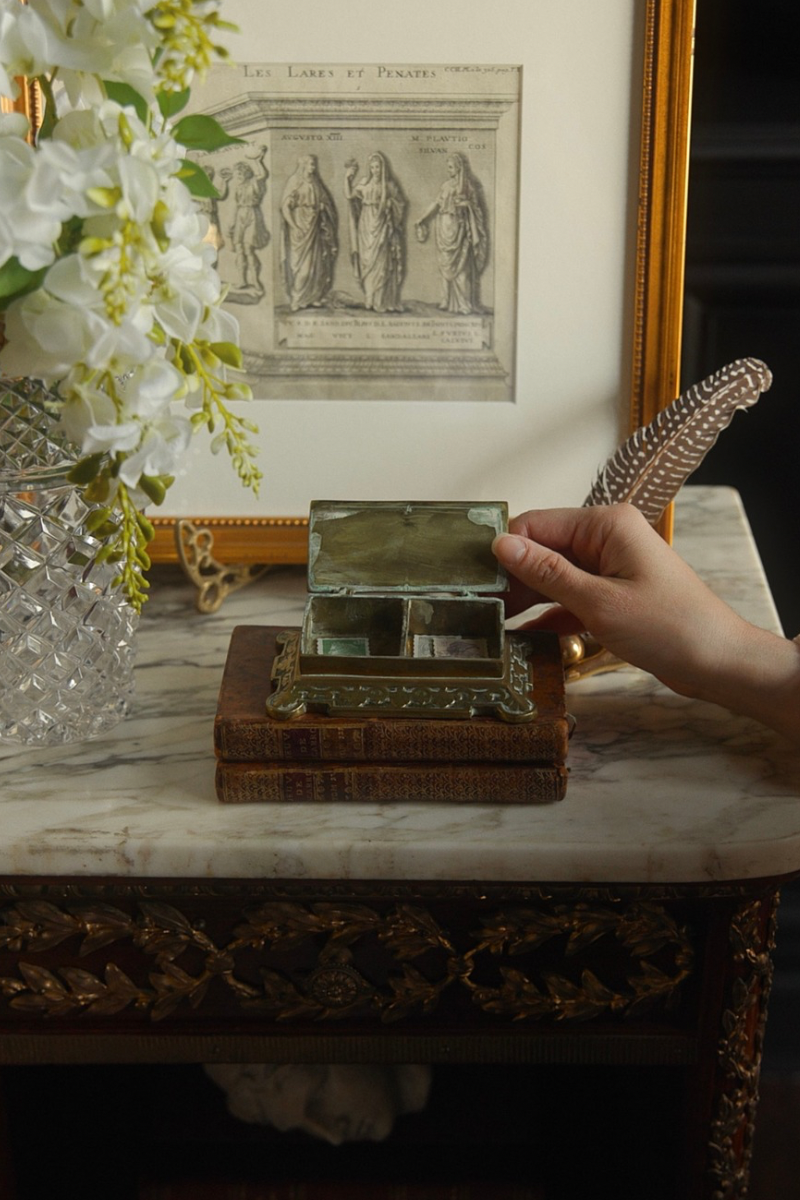 20th Century French Brass Stamp Box