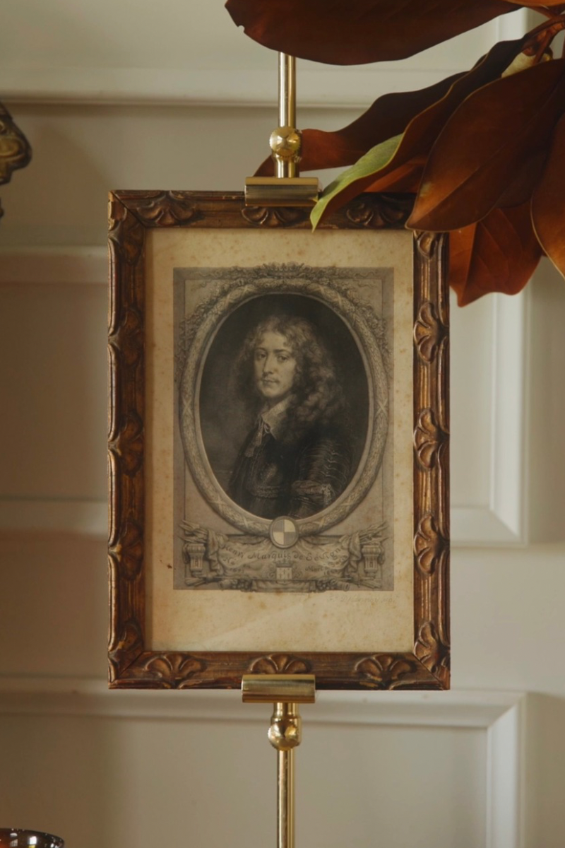 18th Century French Engraved Portrait of Henri Marquis de Sévigné