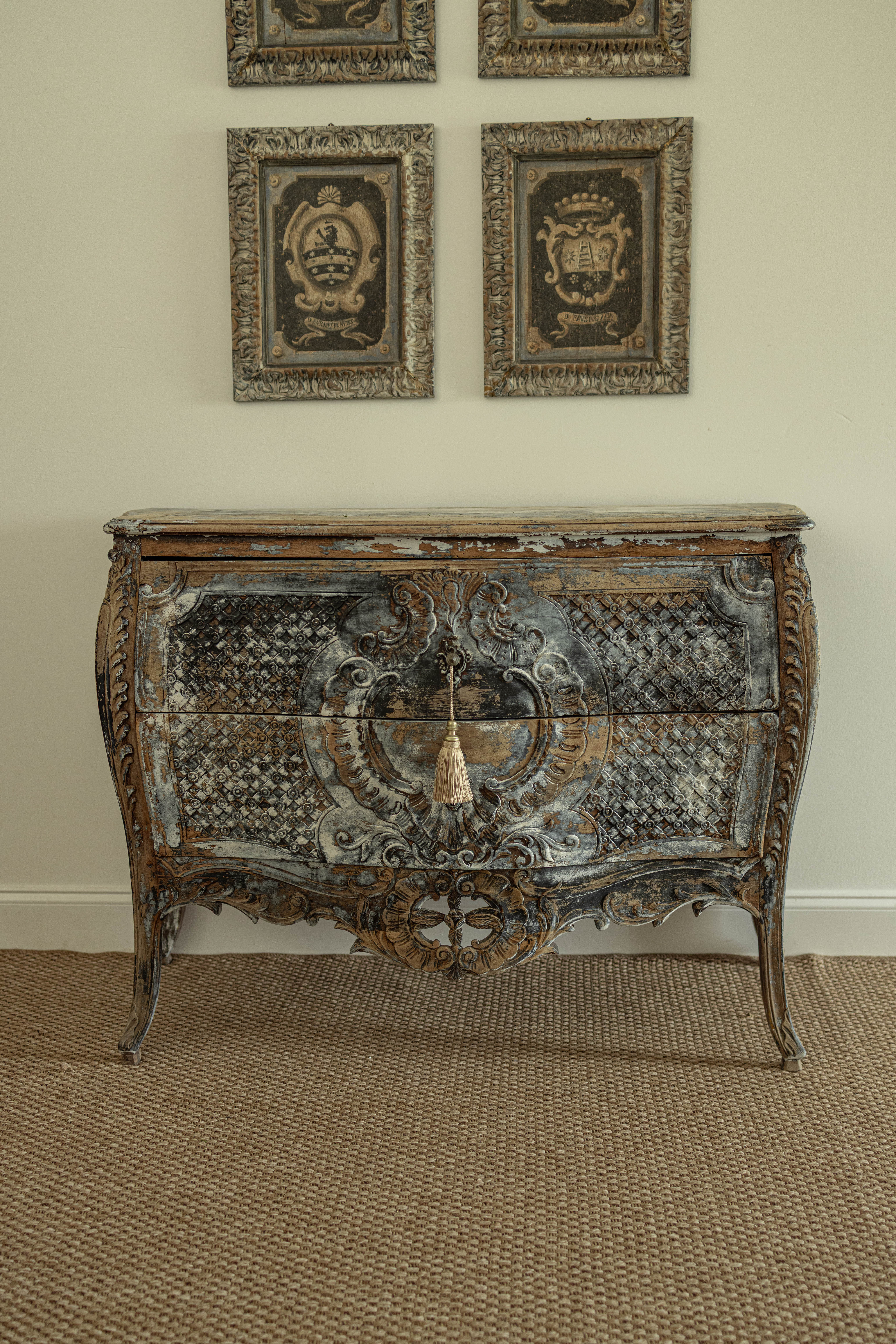 18th-Century Italian Rococo Commode with Original Painted Finish
