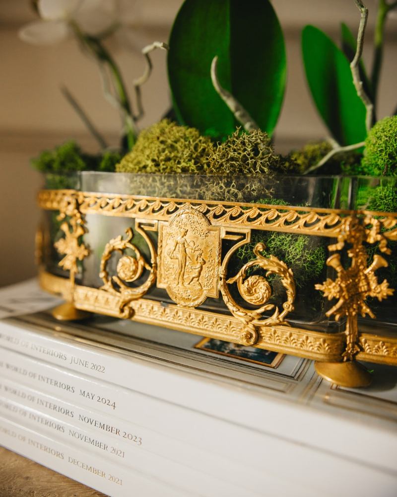 19th C. Ormolu Caged French Crystal Jardiniere