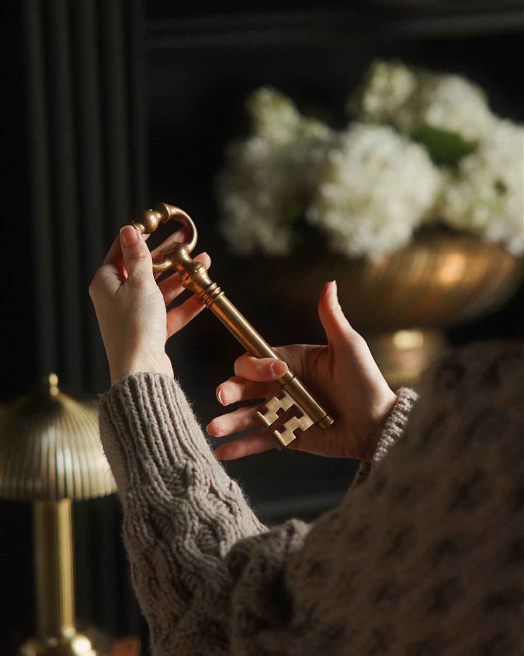 Late 19th Century French Brass Key-Form Corkscrew & Wine Opener