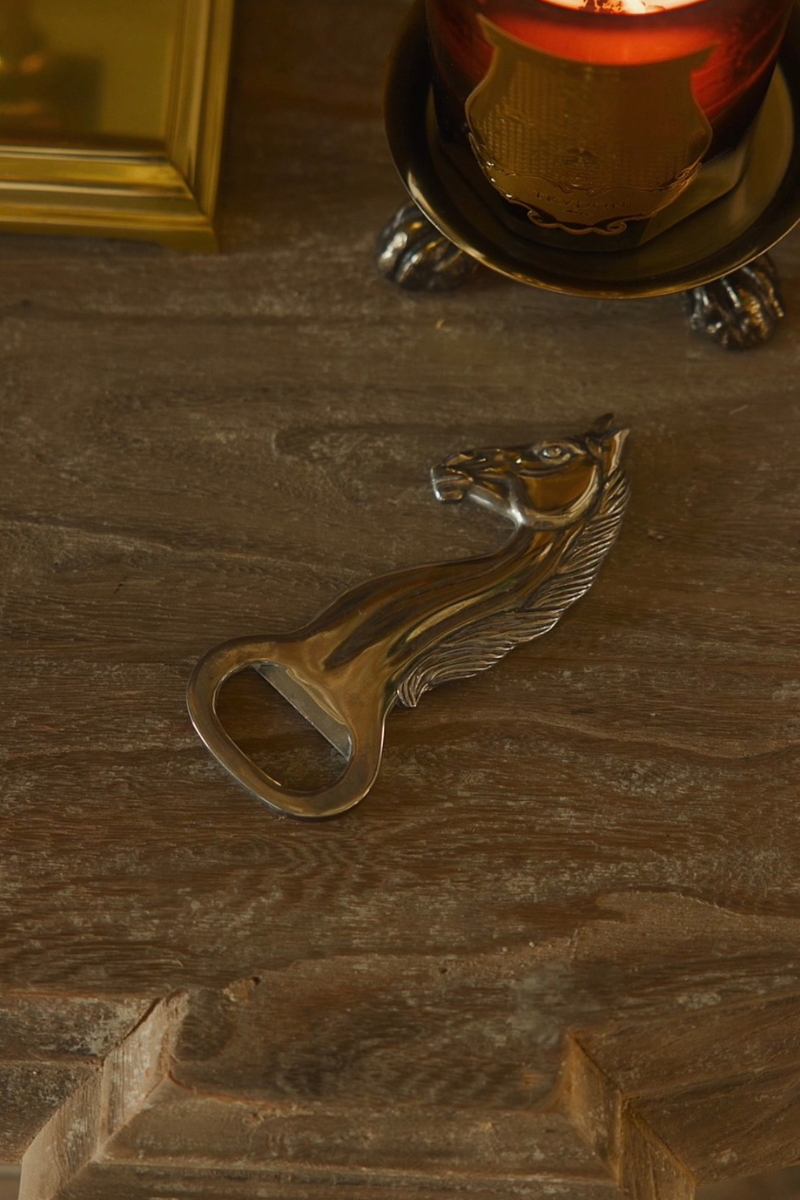 Silver Plated Horse Bottle Opener