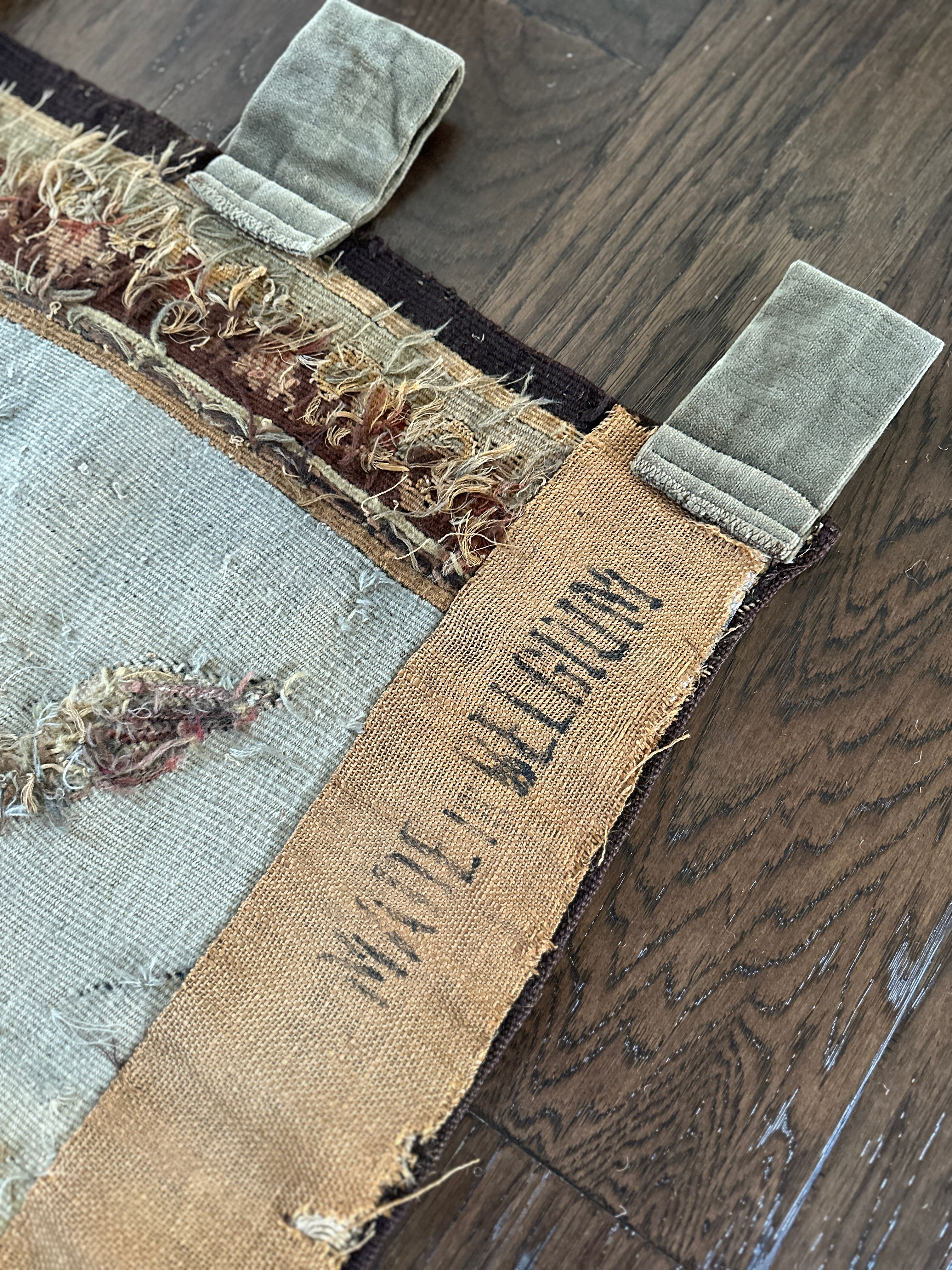 19th-20th Century Belgian Hand Woven Wool Tapestry