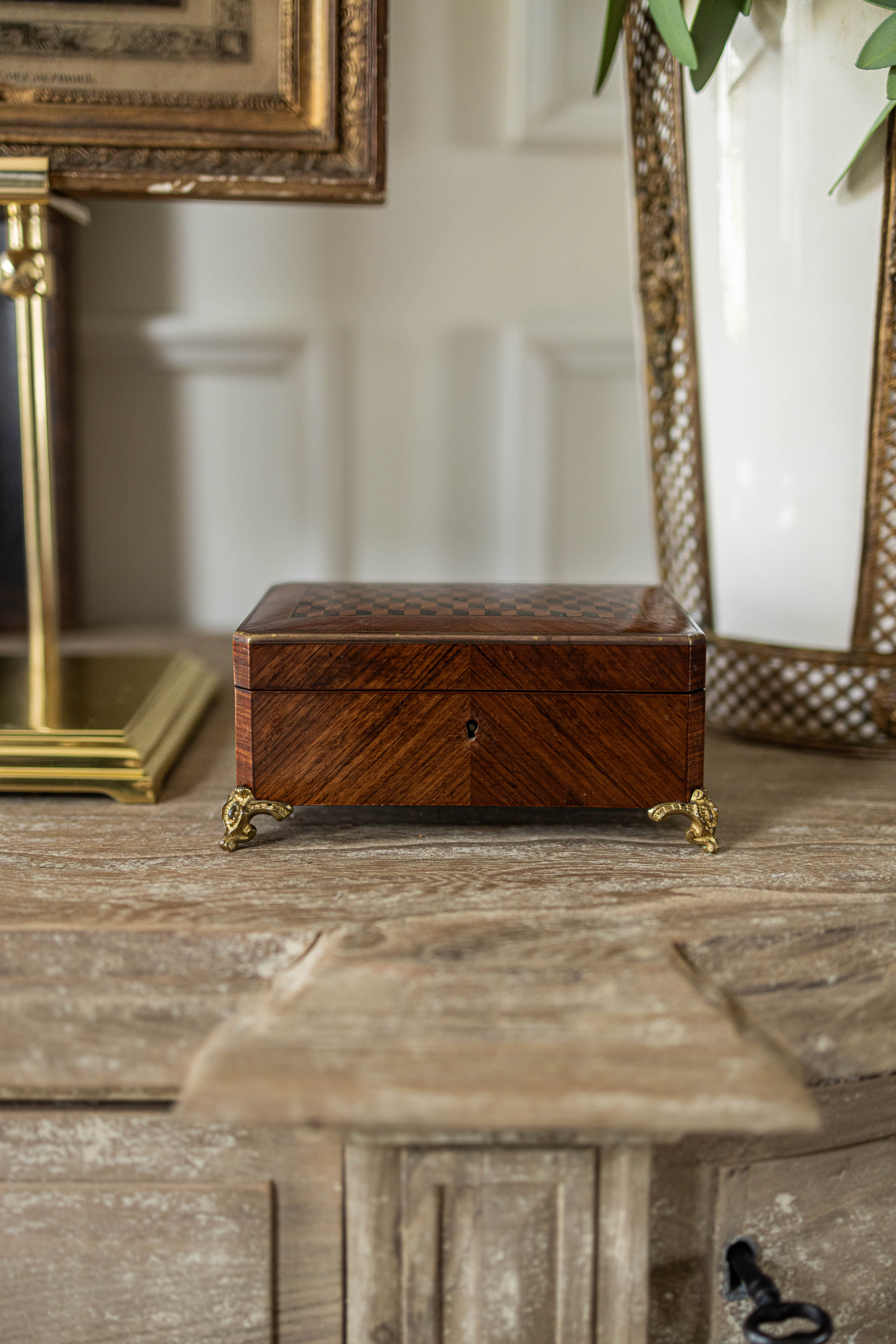 Napoleon III Mahogony Jewlery Casket