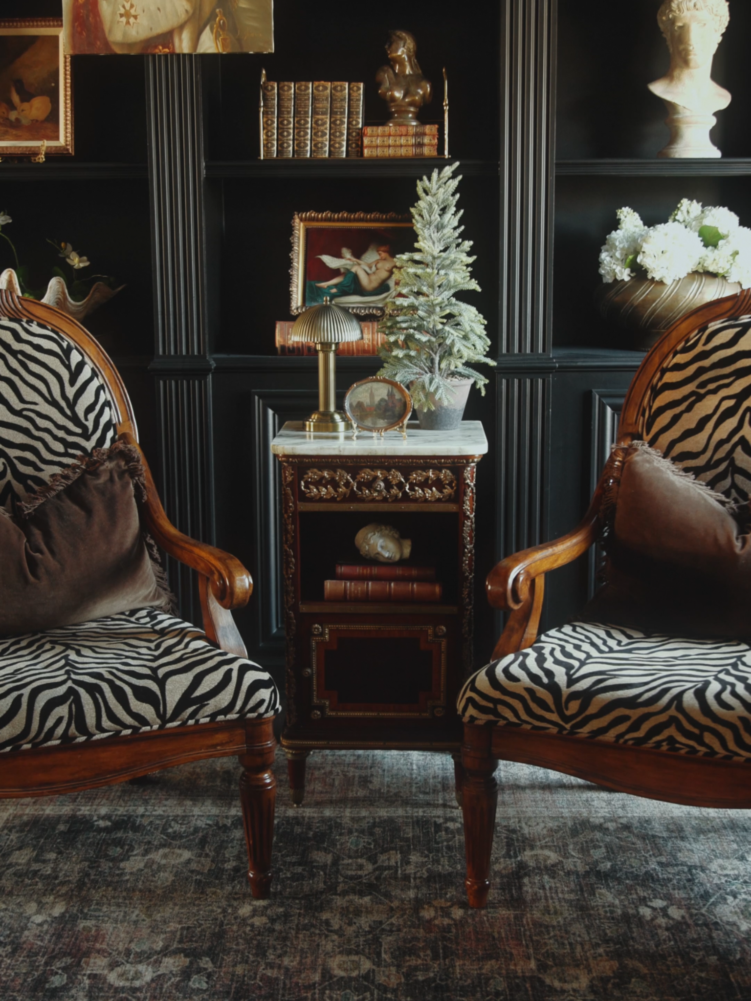 French Napoleon III Marble-Top Cabinet With Ormolu Mounts
