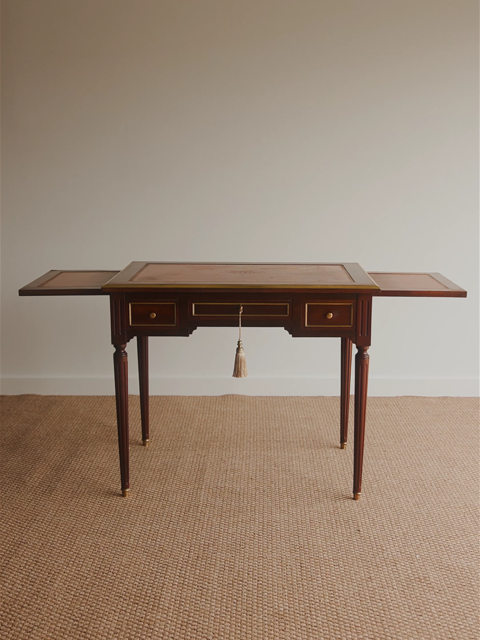 Louis XVI Partners Writing Desk with Dual Pull-Out Writing Slides