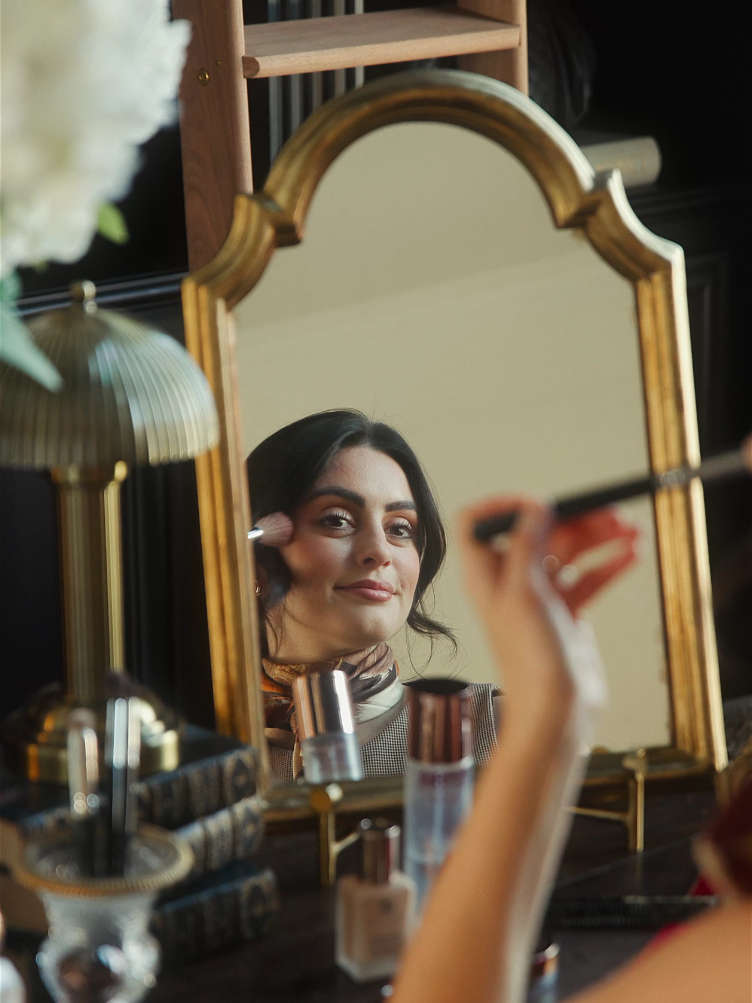 19th-Century French Giltwood Vanity Mirror