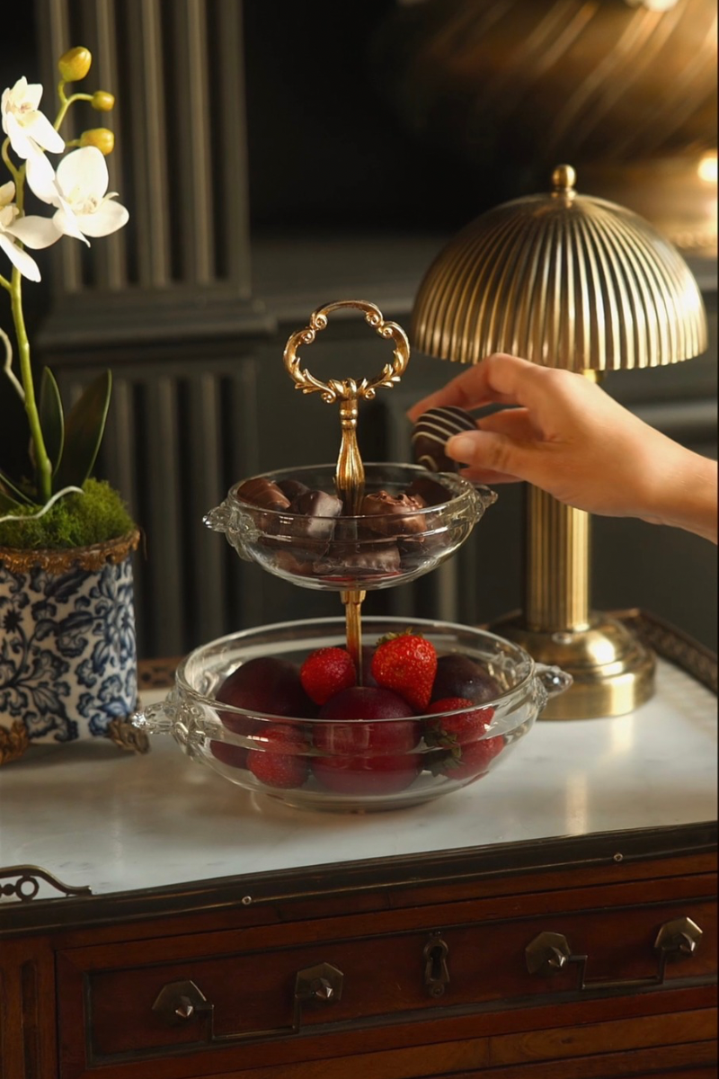 19th C. French Two Tier Serving Tray