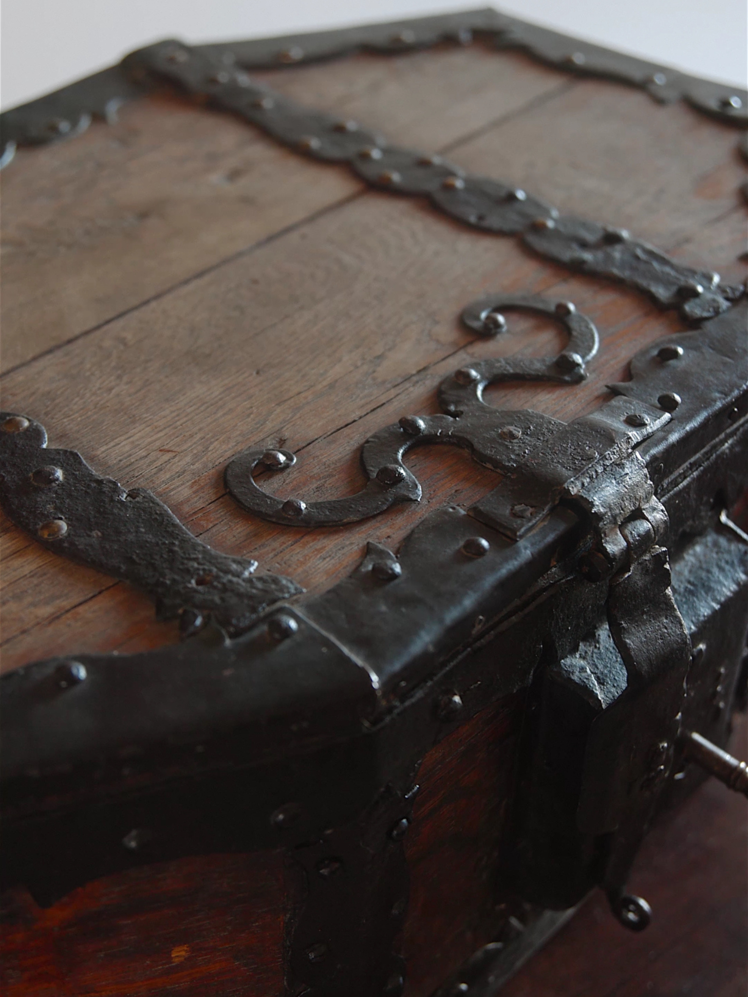 17th-Century Iron-Bound Strongbox (Coffer)