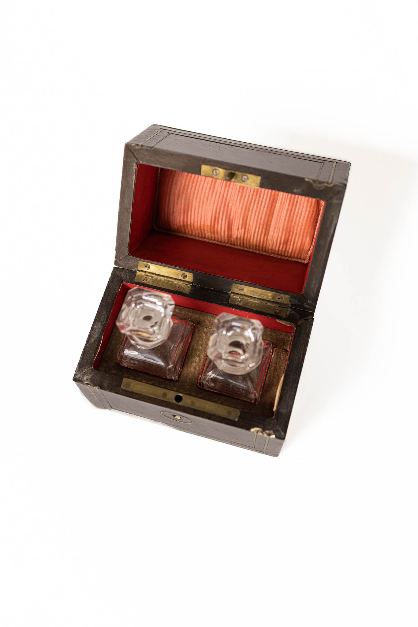 Napoleon III Scent Box with 2 Antique Bottles