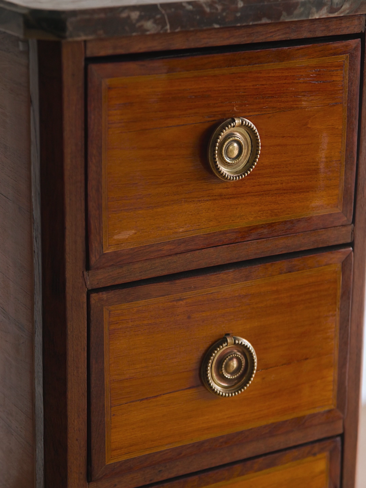 French Marble-Top Semainier Chest