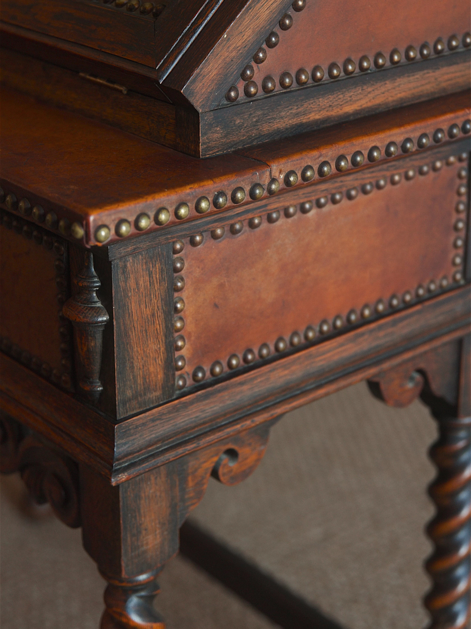 Belgian Baroque Revival Writing Desk by Dujardin–Lammens