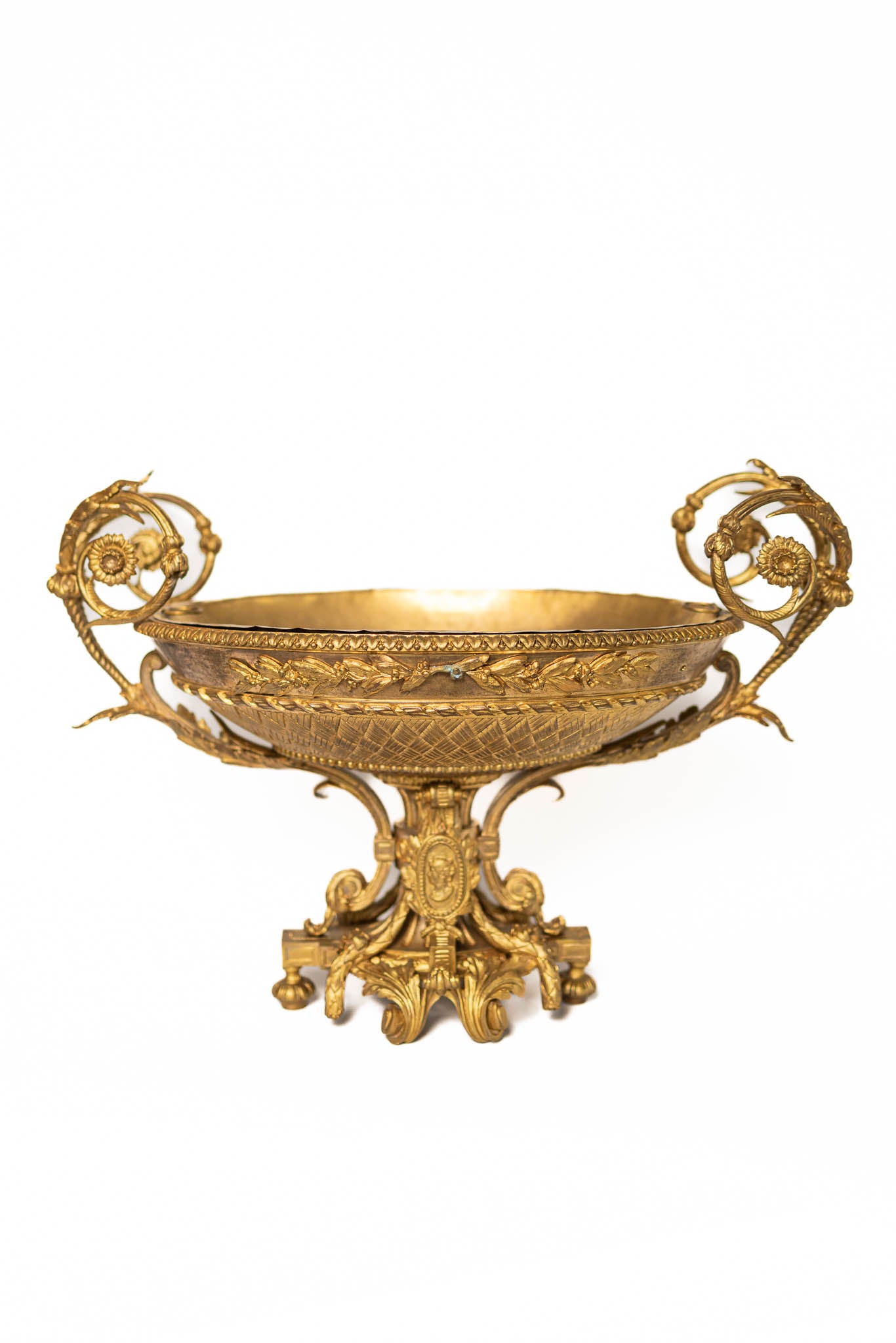 Ornate 19th Century Neoclassical Bronze French Tazza