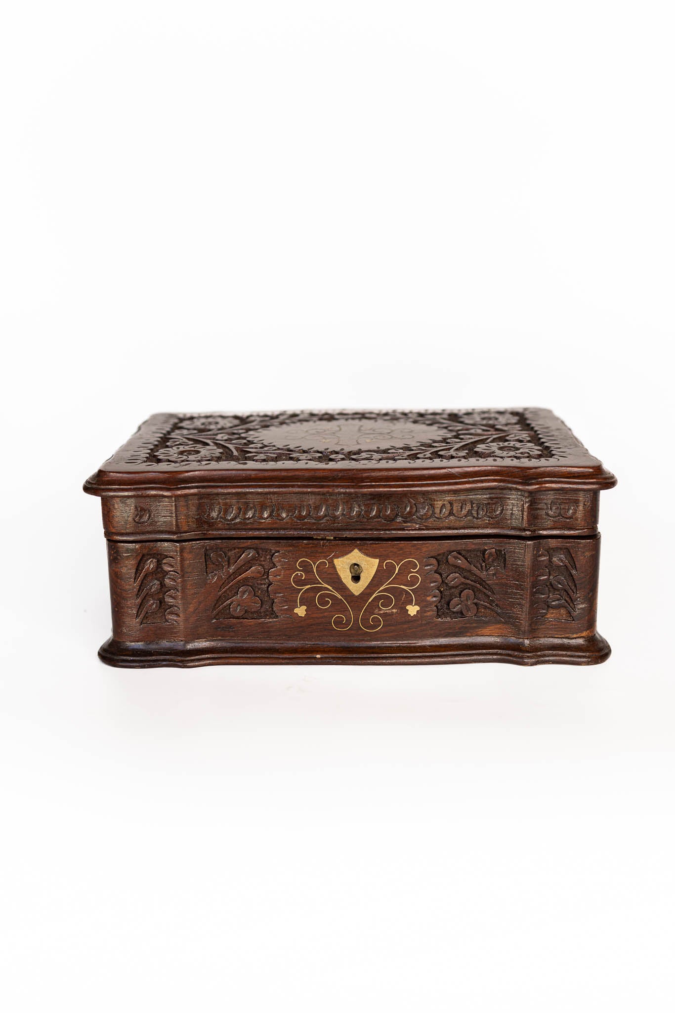 Rosewood Jewelry Box With Key