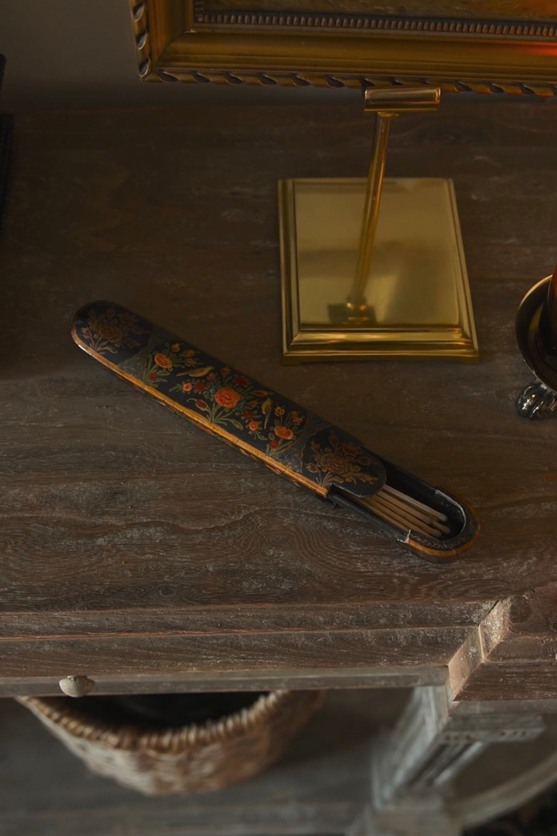 Large Hand Painted Pen or Match Box