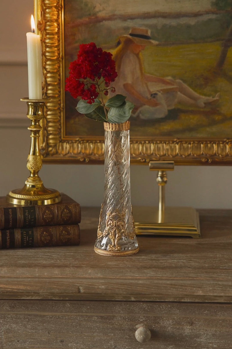 19th C. French Gilt Bud Vase