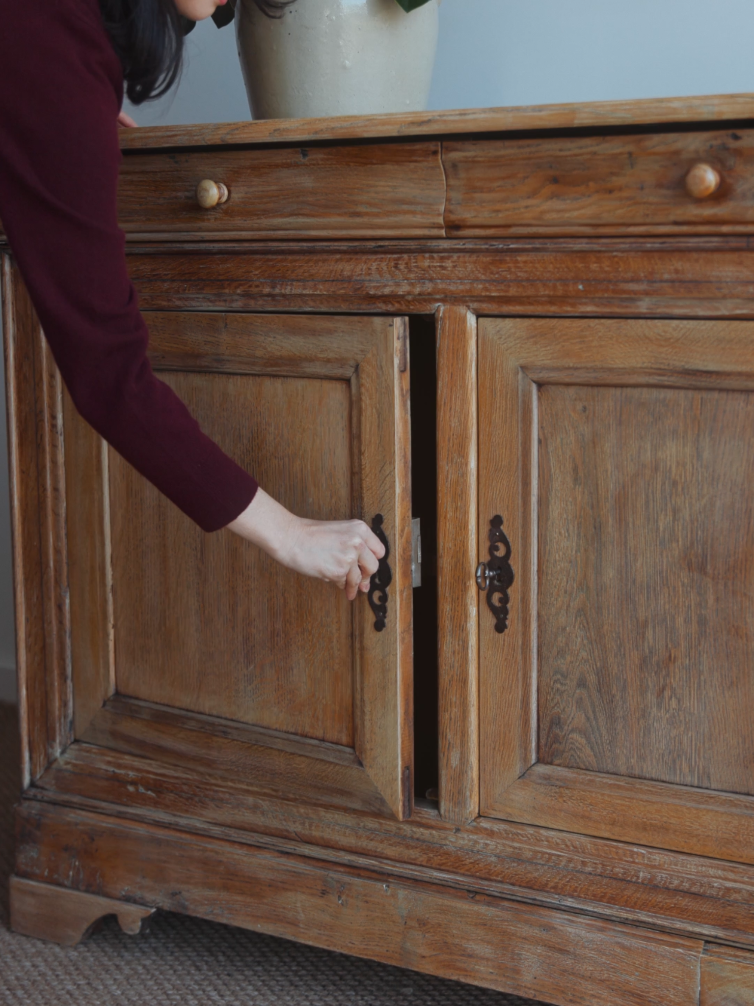 19th Century French Louis Philippe Bleached Sideboard