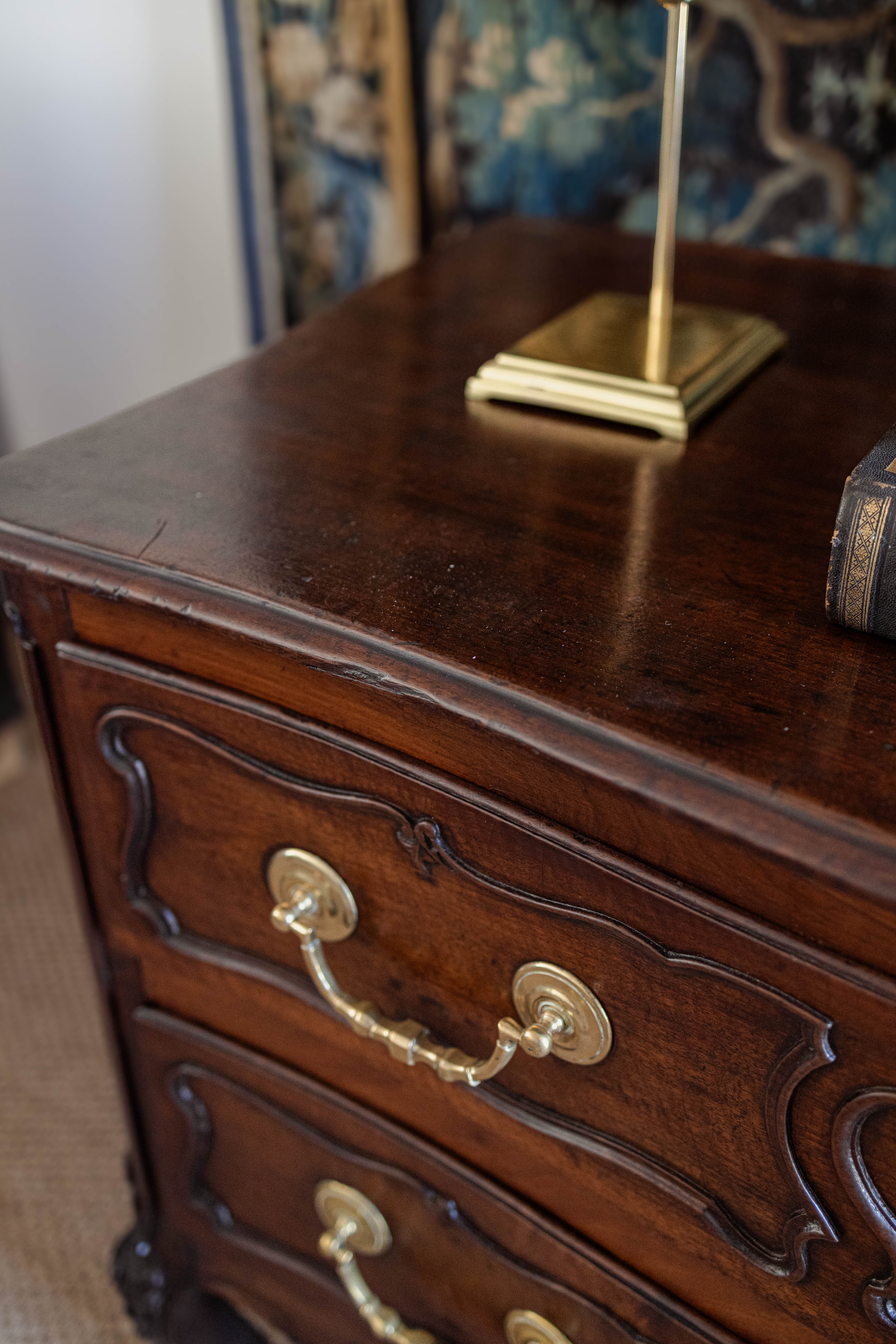 1740s Louis XV Carved Walnut Commode