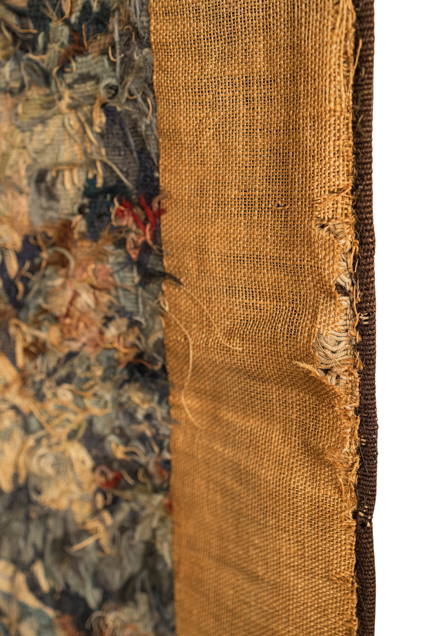 19th-20th Century Belgian Hand Woven Wool Tapestry