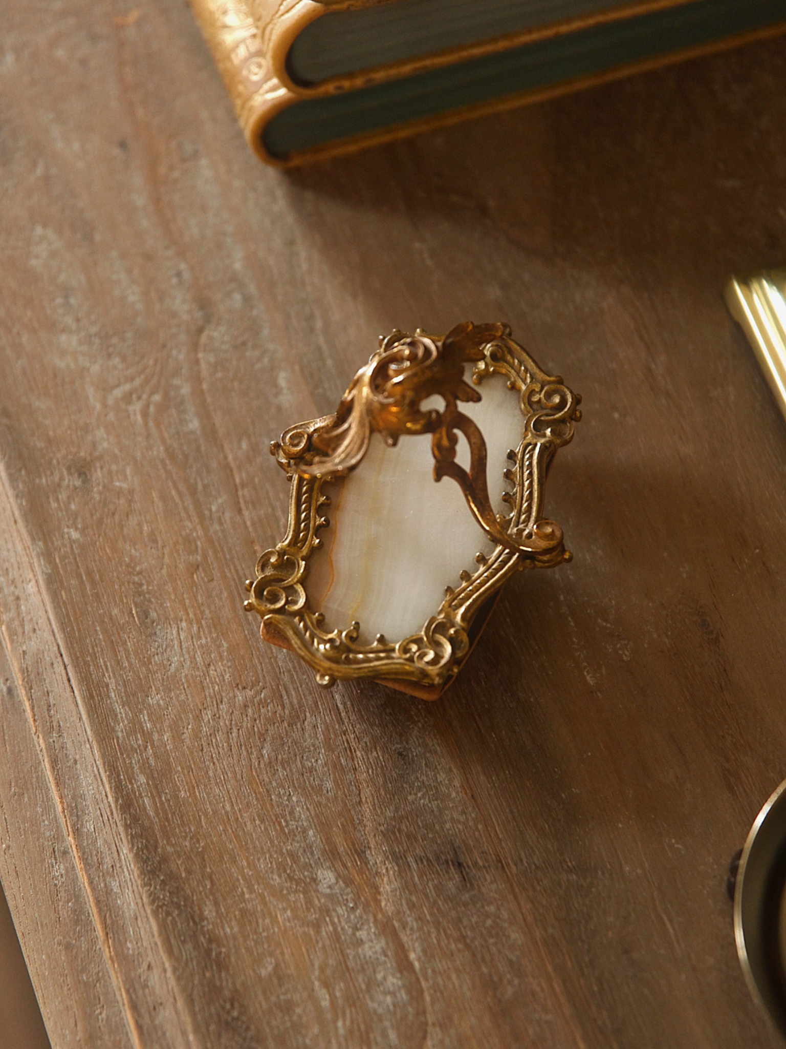 19th Century Onyx and Bronze Ink Blot