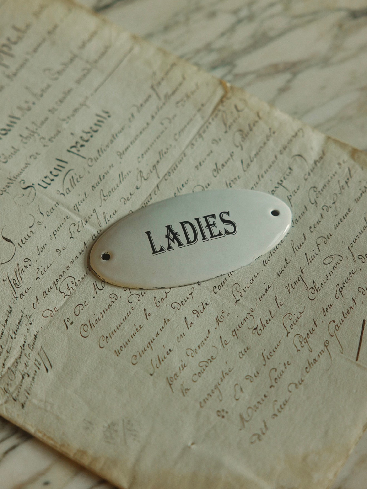 French Enamel "Ladies" Sign