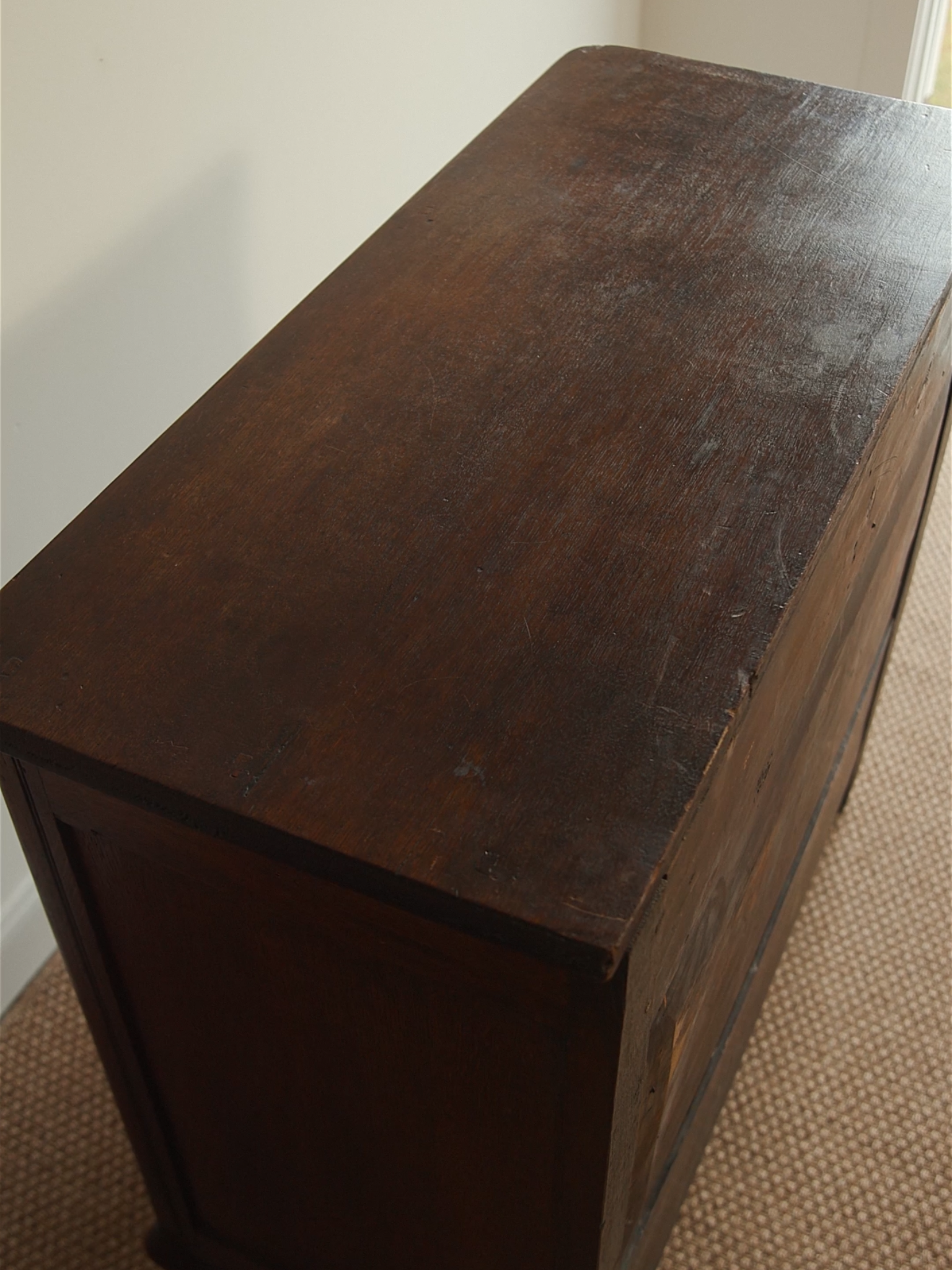 19th Century French Carved Oak Commode