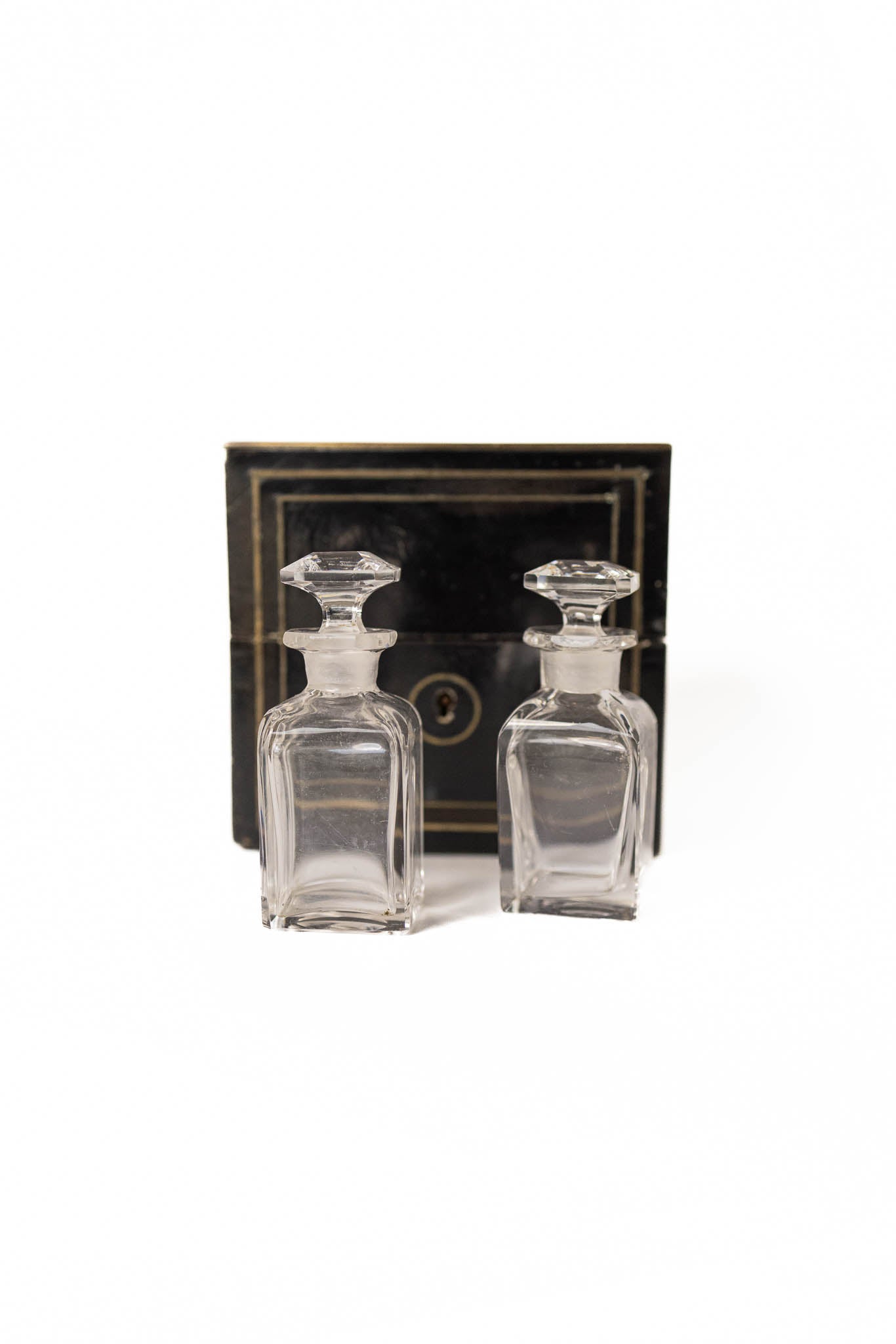 Napoleon III Scent Box with 2 Antique Bottles