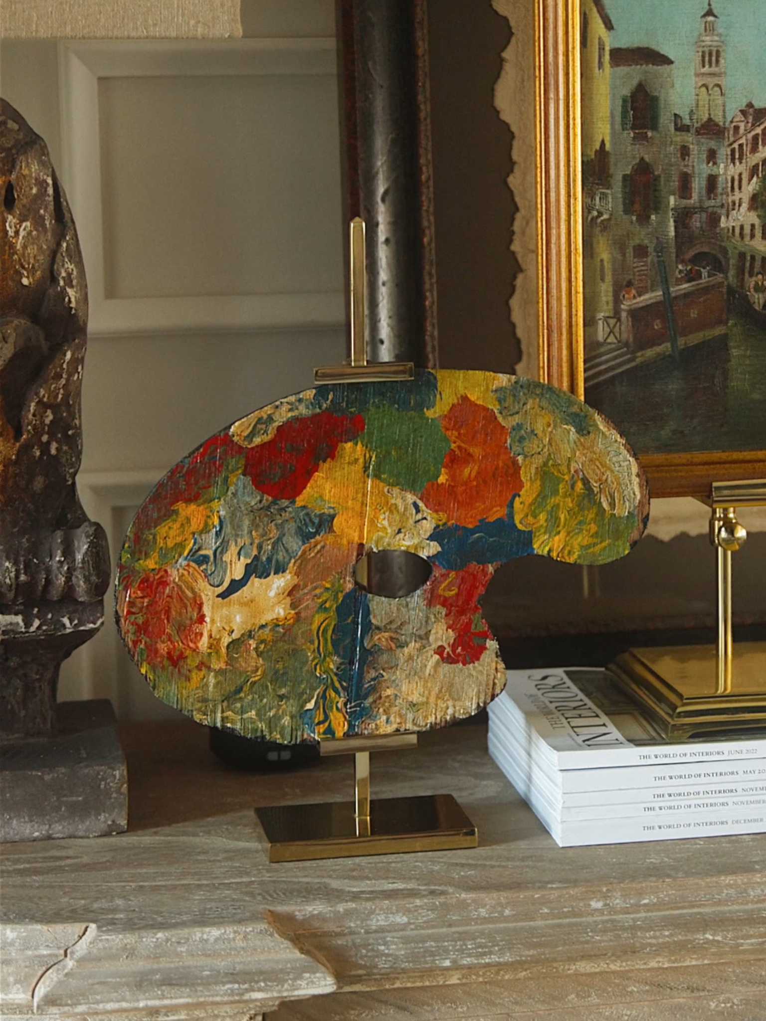 French Artist’s Painted Palette Board