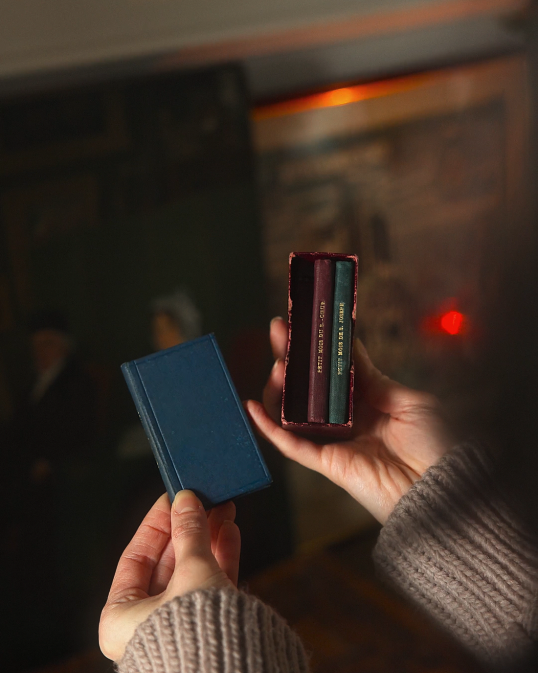Late 19th–Early 20th Century French Miniature Bound Book Set in Original Slip Case