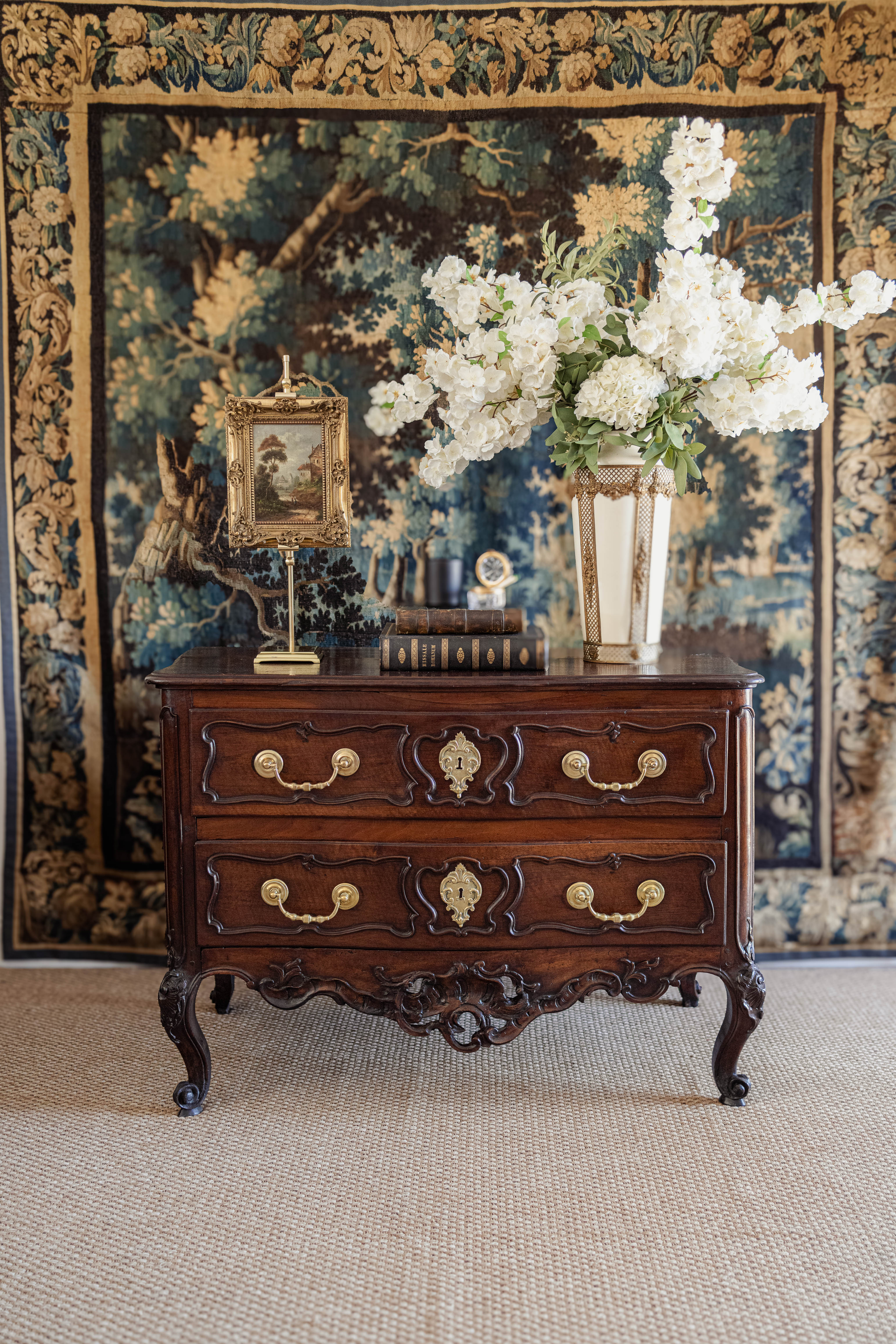 1740s Louis XV Carved Walnut Commode