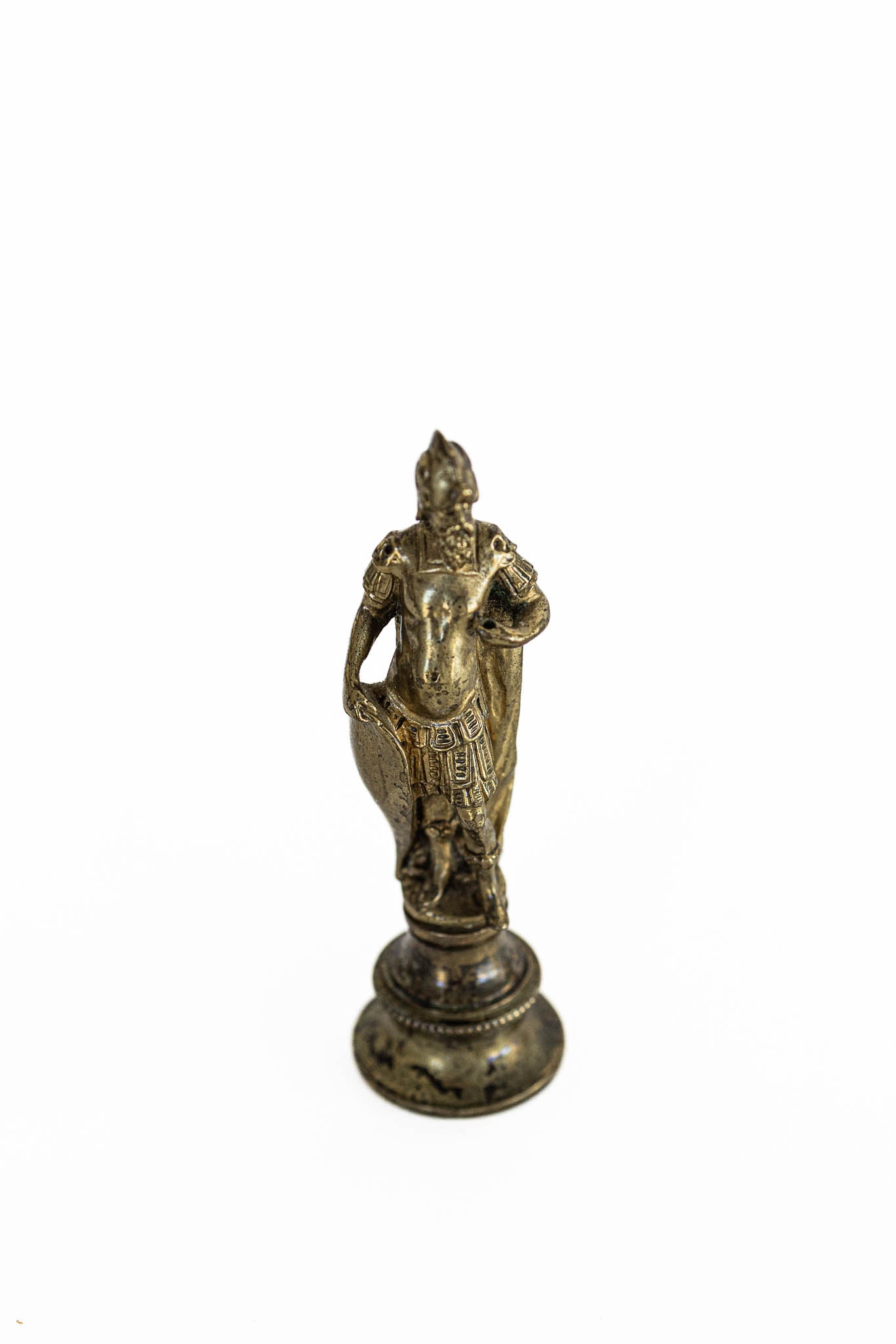 19th-Century Bronze Miniature Statue of a Roman Soldier
