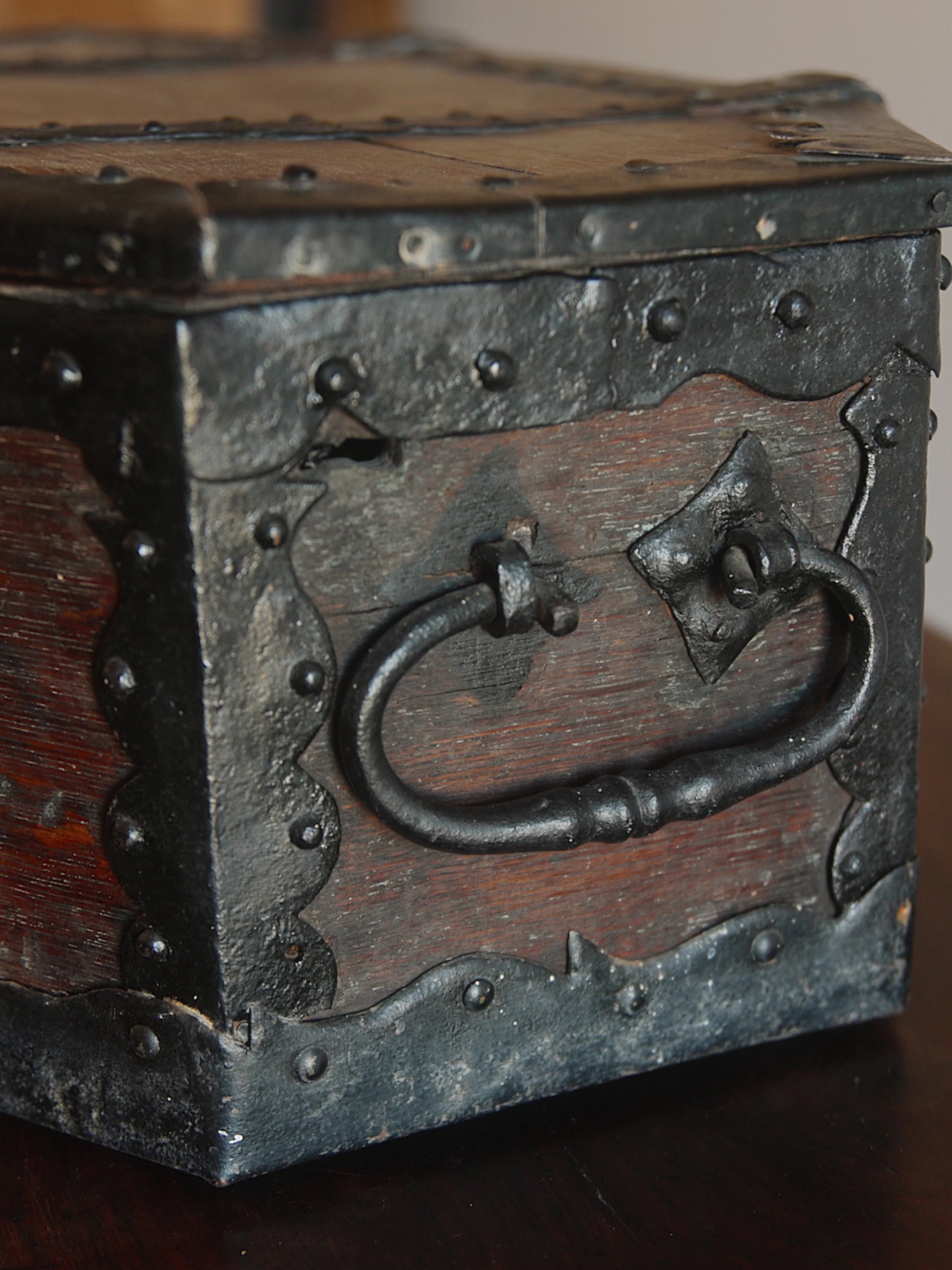 17th-Century Iron-Bound Strongbox (Coffer)