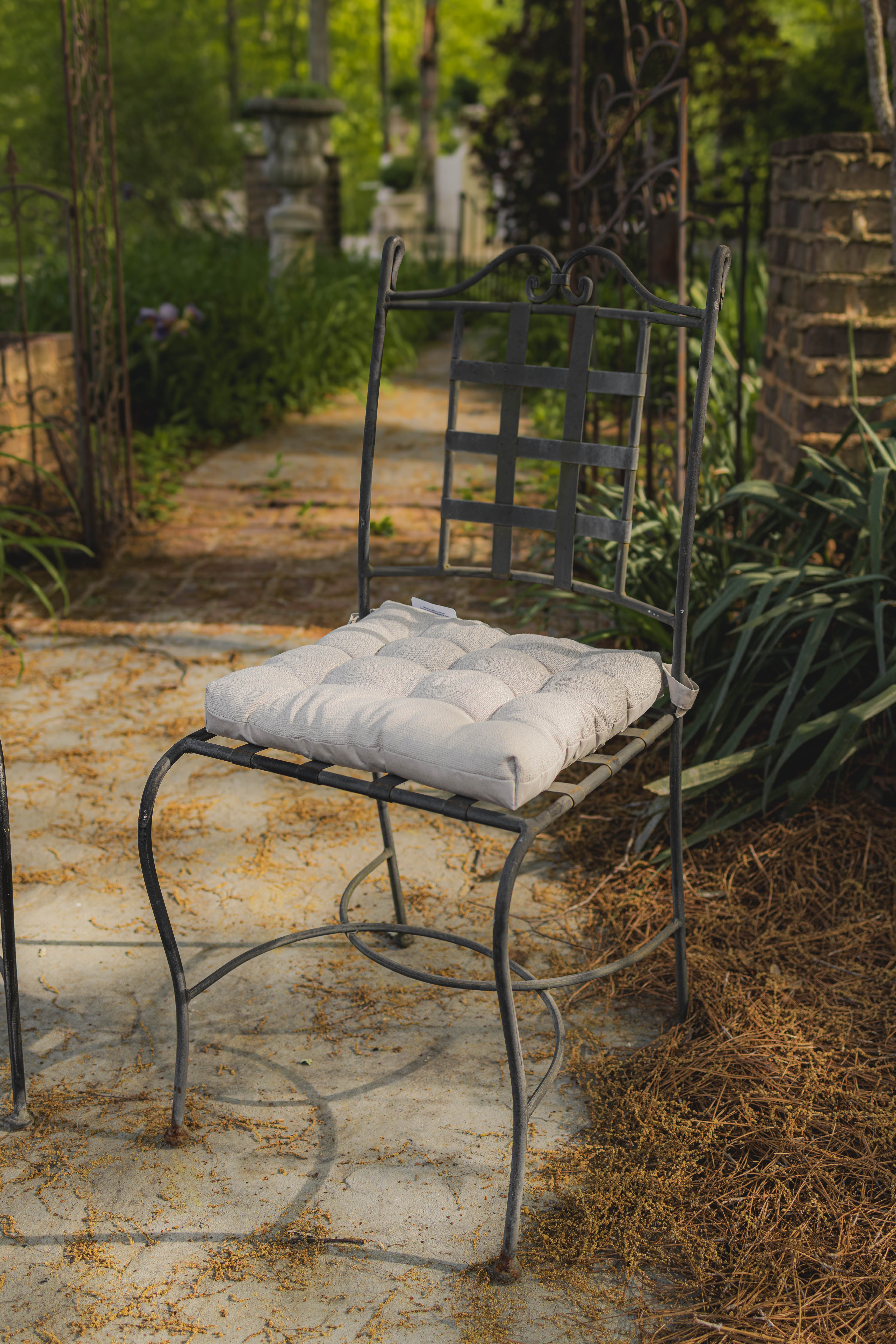 Pair of Two French Wrought Iron Garden Chairs