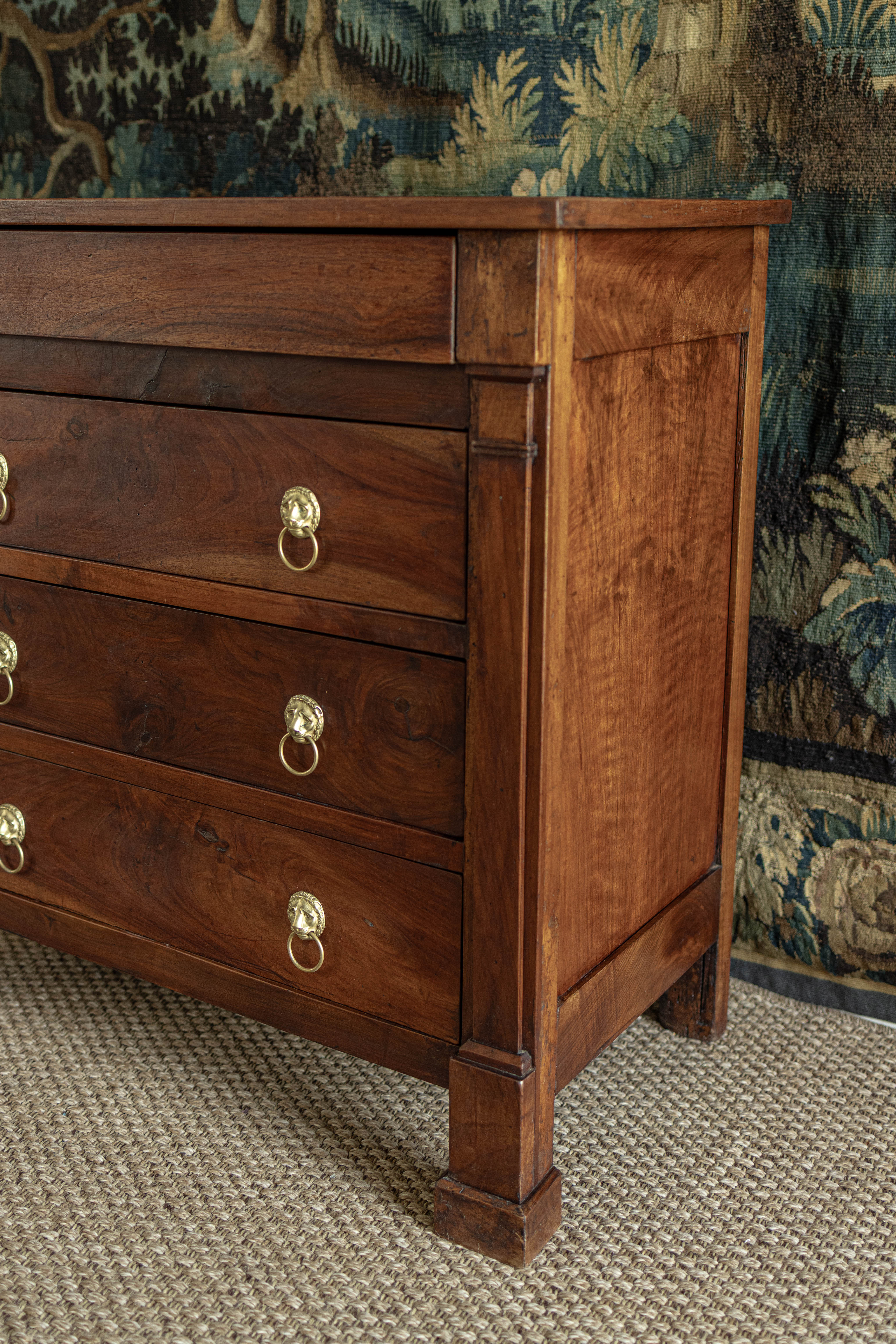 20th Century Lion Head Handled Petit Commode