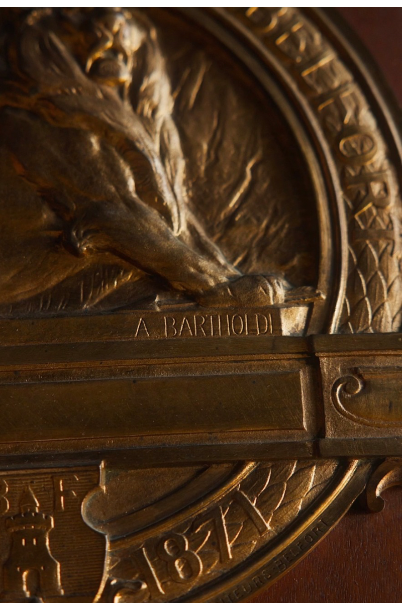 Auguste Bartholdi “Aux Défenseurs de Belfort” Bronze Commemorative Plaque