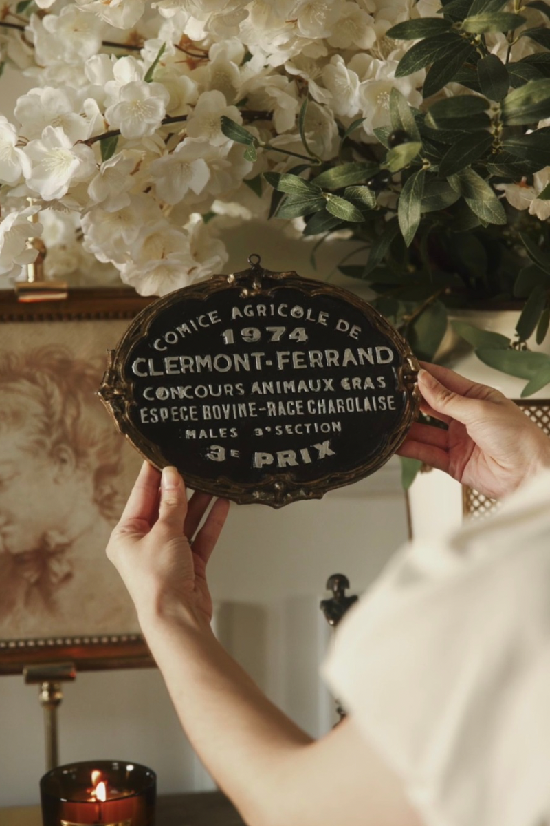 1974 French Agricultural Award Plaque - 3rd Prize