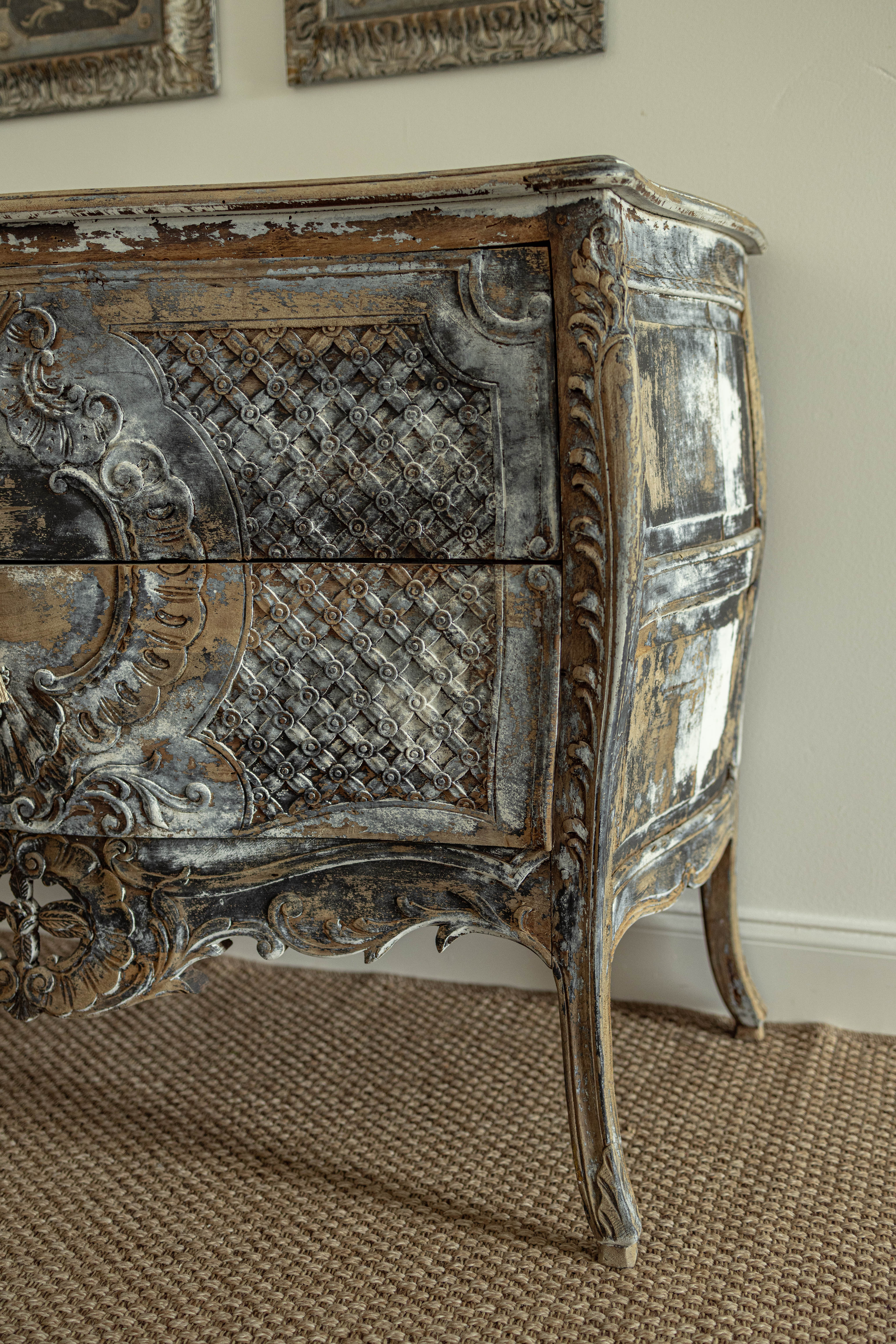 18th-Century Italian Rococo Commode with Original Painted Finish