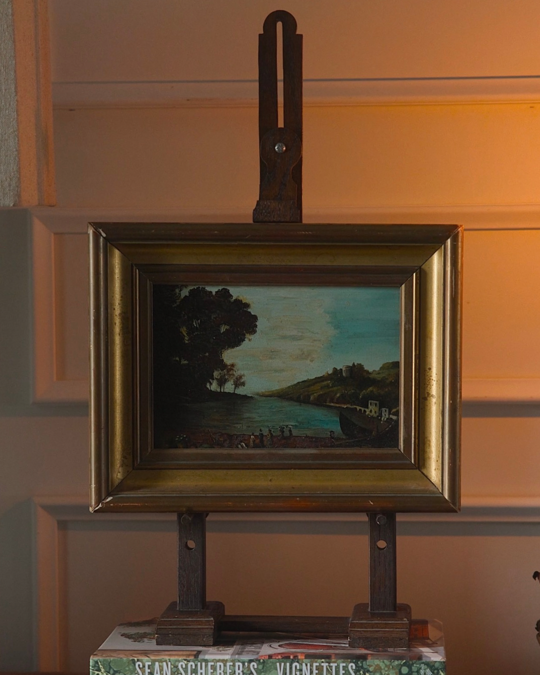 Late 19th Century European Landscape Oil Painting in Gilt Frame