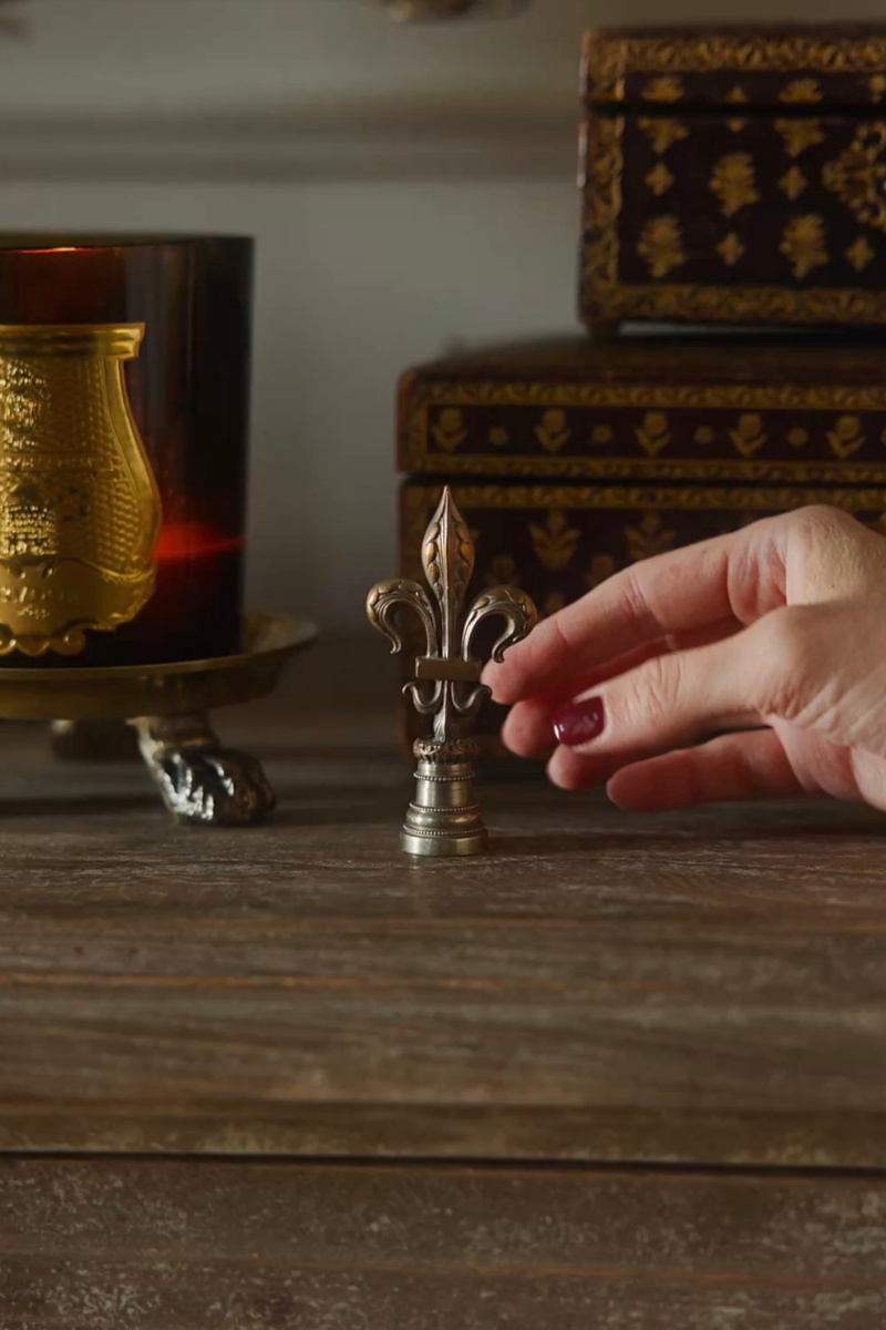 Silver & Copper Fleur-de-Lis Wax Seal