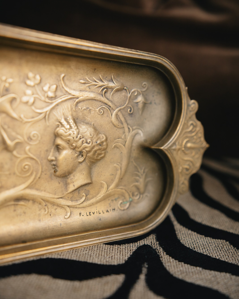 French Bronze Calling Card Tray by Barbedienne | Renaissance Revival, c. 1870–1890